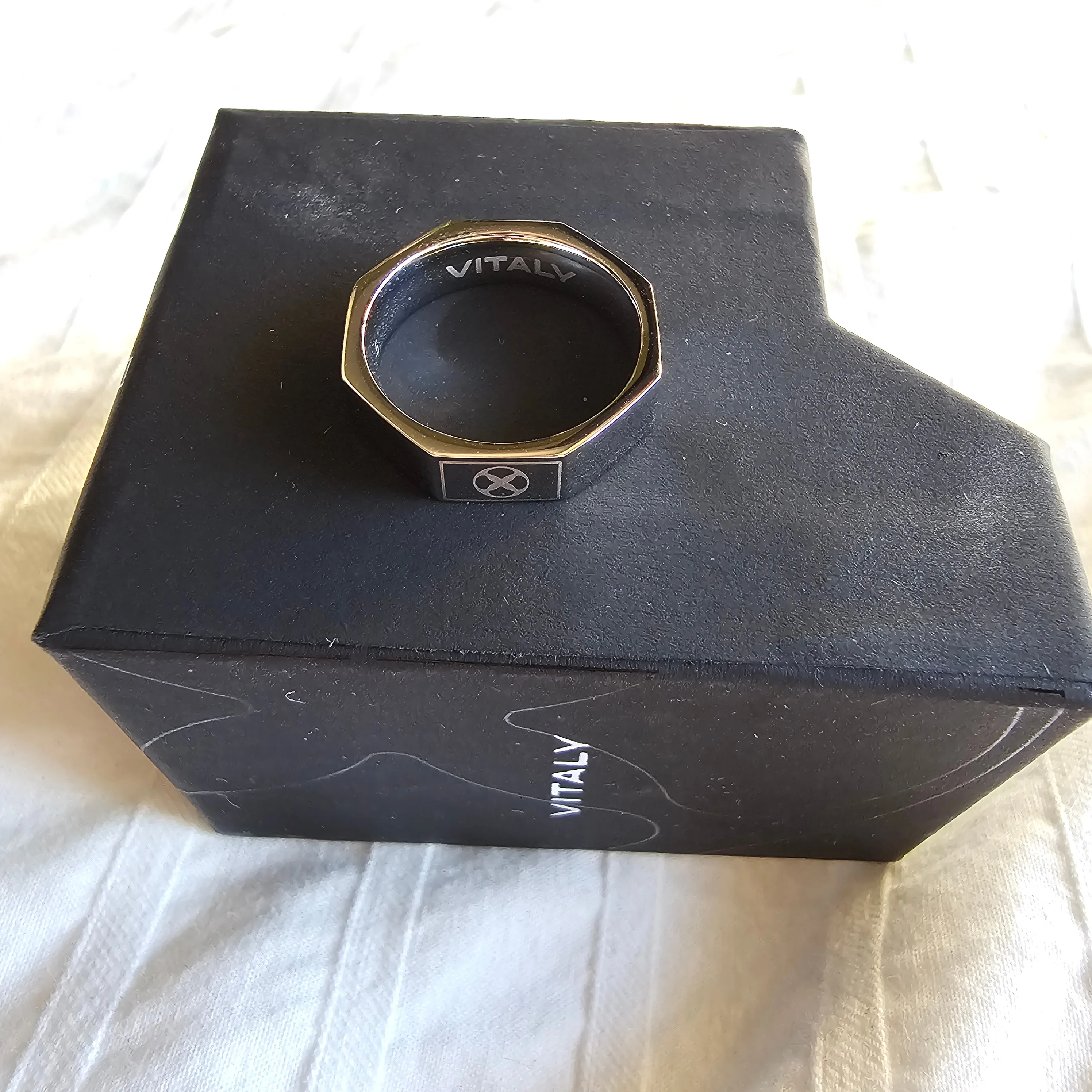 New Vitaly Hex Ring - Stainless Steel - Sz 5 thumbnail