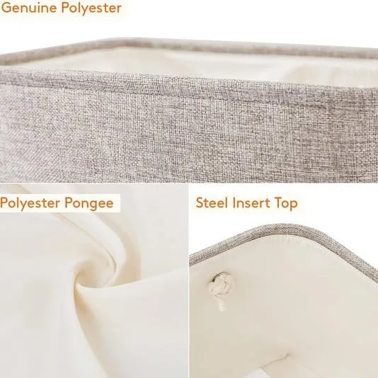 Home Organizers with Handles for Shelves, Set of 3, Grey image indicator(4)