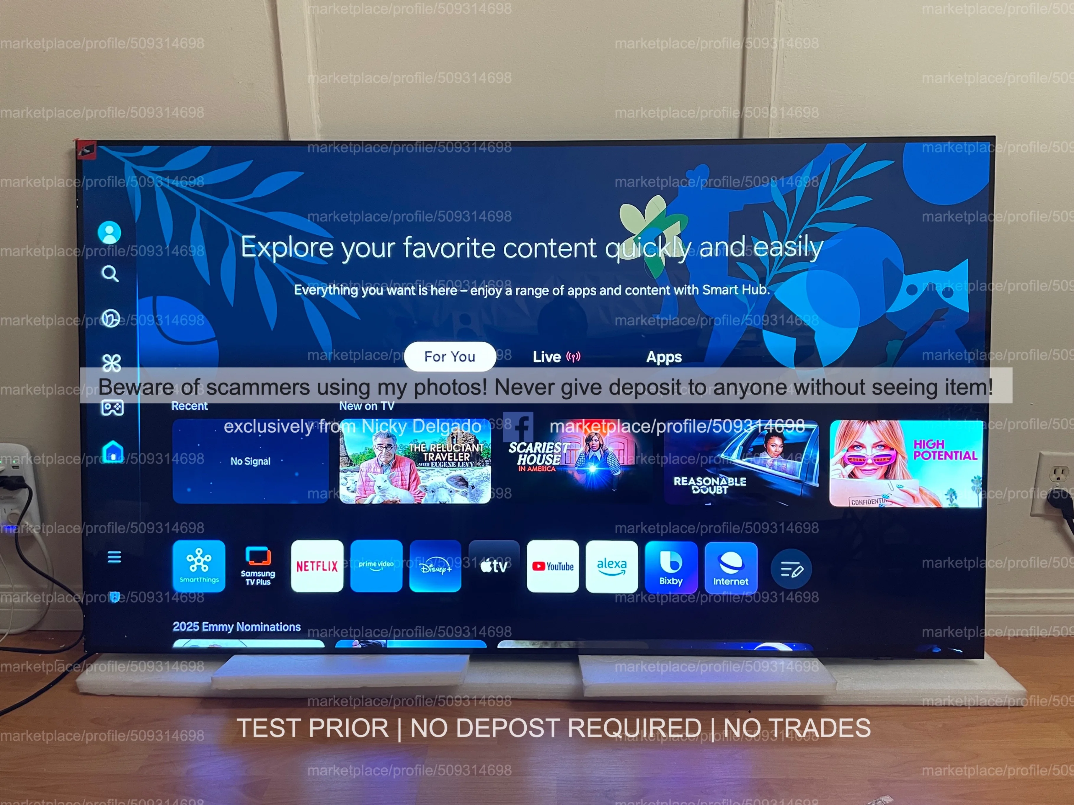 NEW! Samsung 65" OLED 4K Smart TV QN65S85DA - 4K 120hz VRR. 2025 image indicator(2)