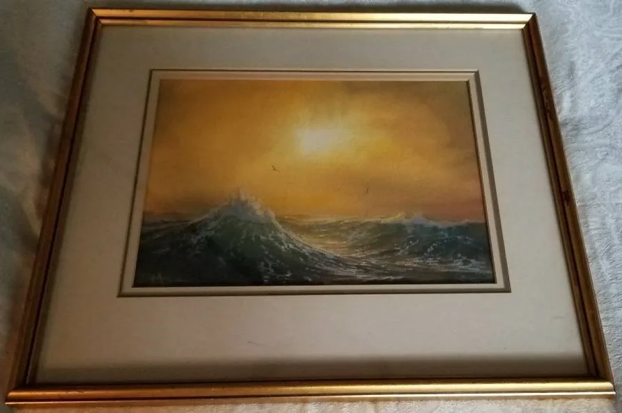 Original Loren Adams Jr. Watercolor "Variations Crystal Culture" thumbnail