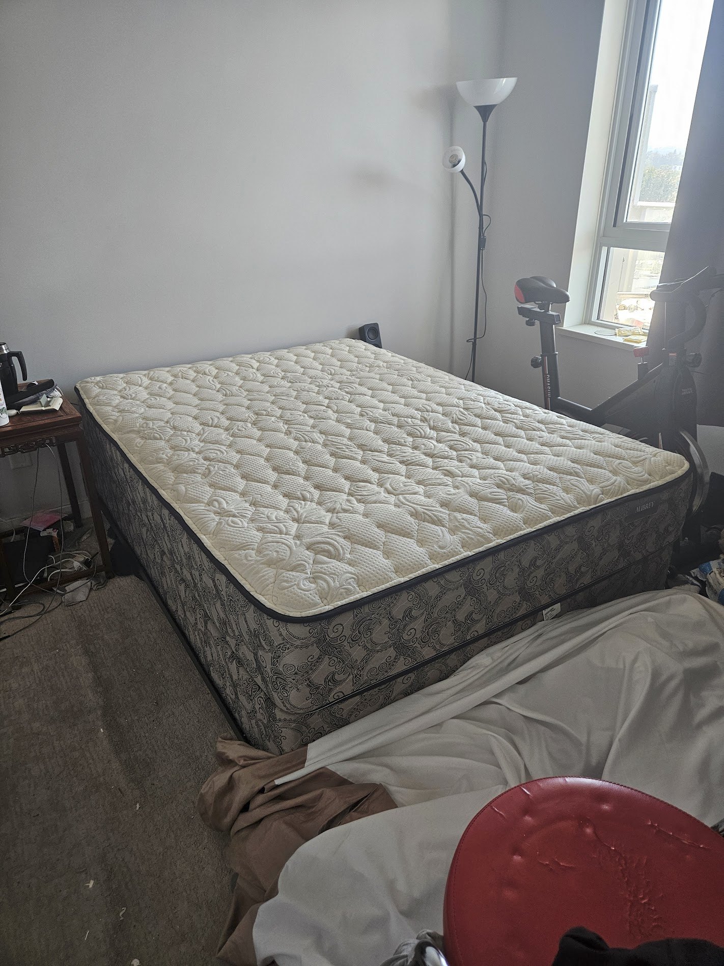 Full (Double) sized mattress with foundation and metal frame