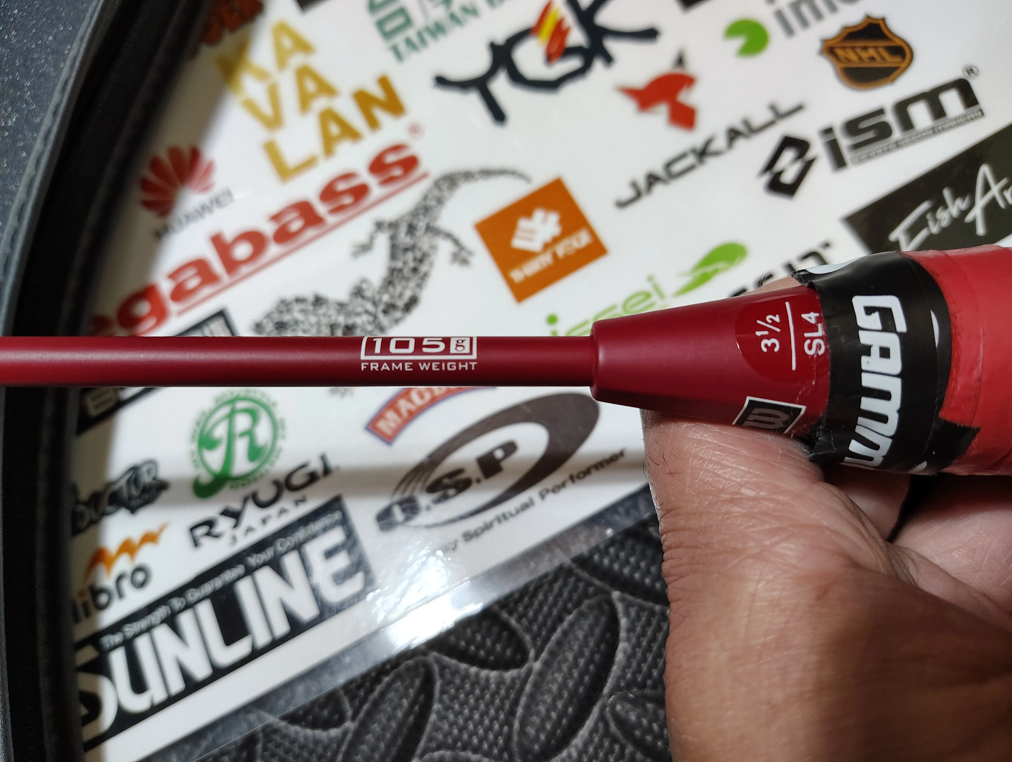 MINT (USED ONCE) Wilson Titanium COMP Badminton Racquet w Cover image indicator(2)