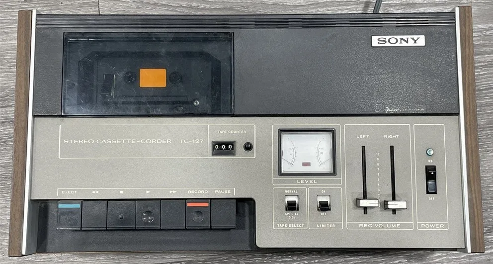 Sony TC-127 Stereo Cassette-Corder – Tested & Working image indicator(2)
