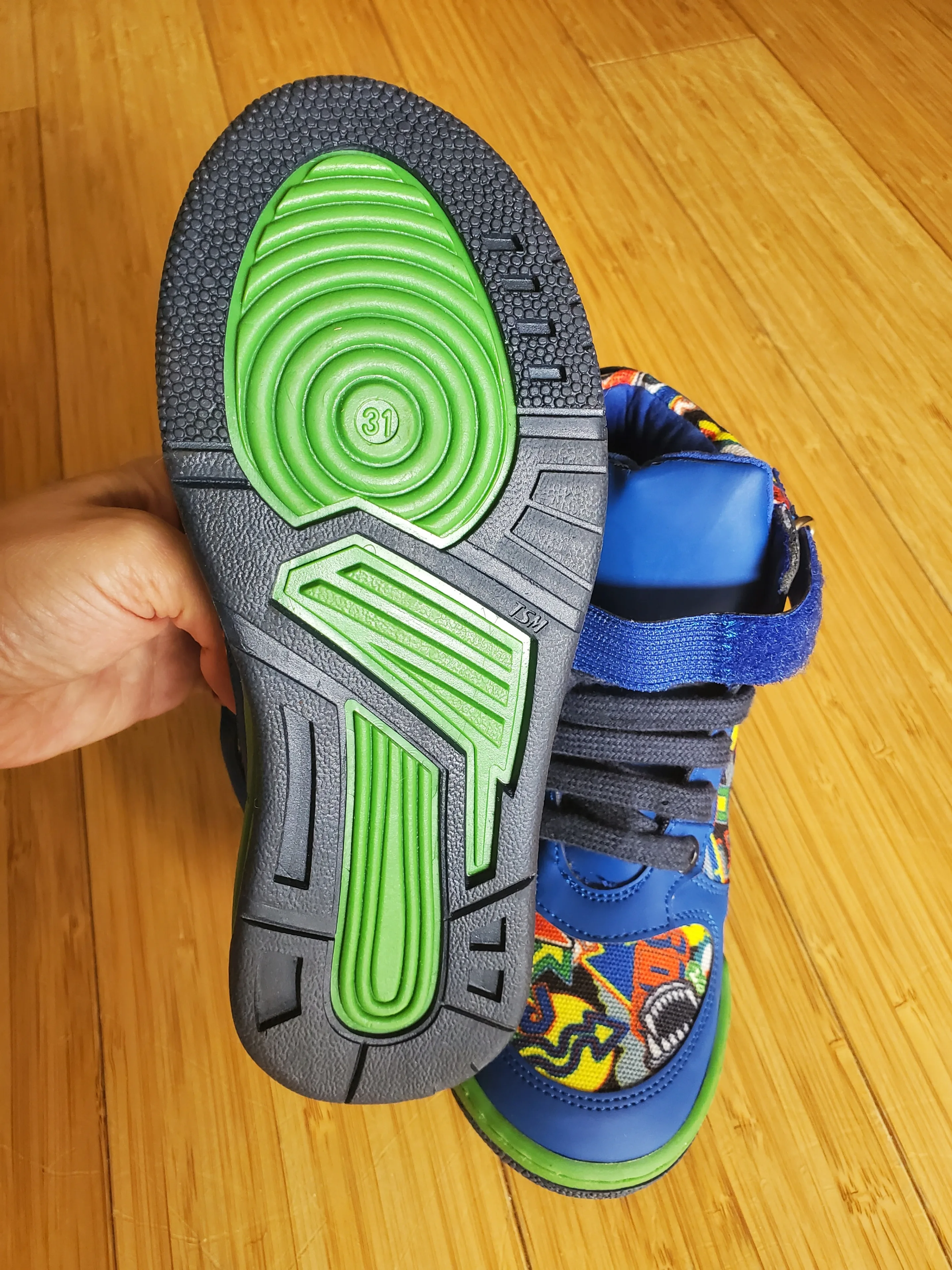 NWOT Size 13 (31) Stella McCartney Graphic High Tops image indicator(4)