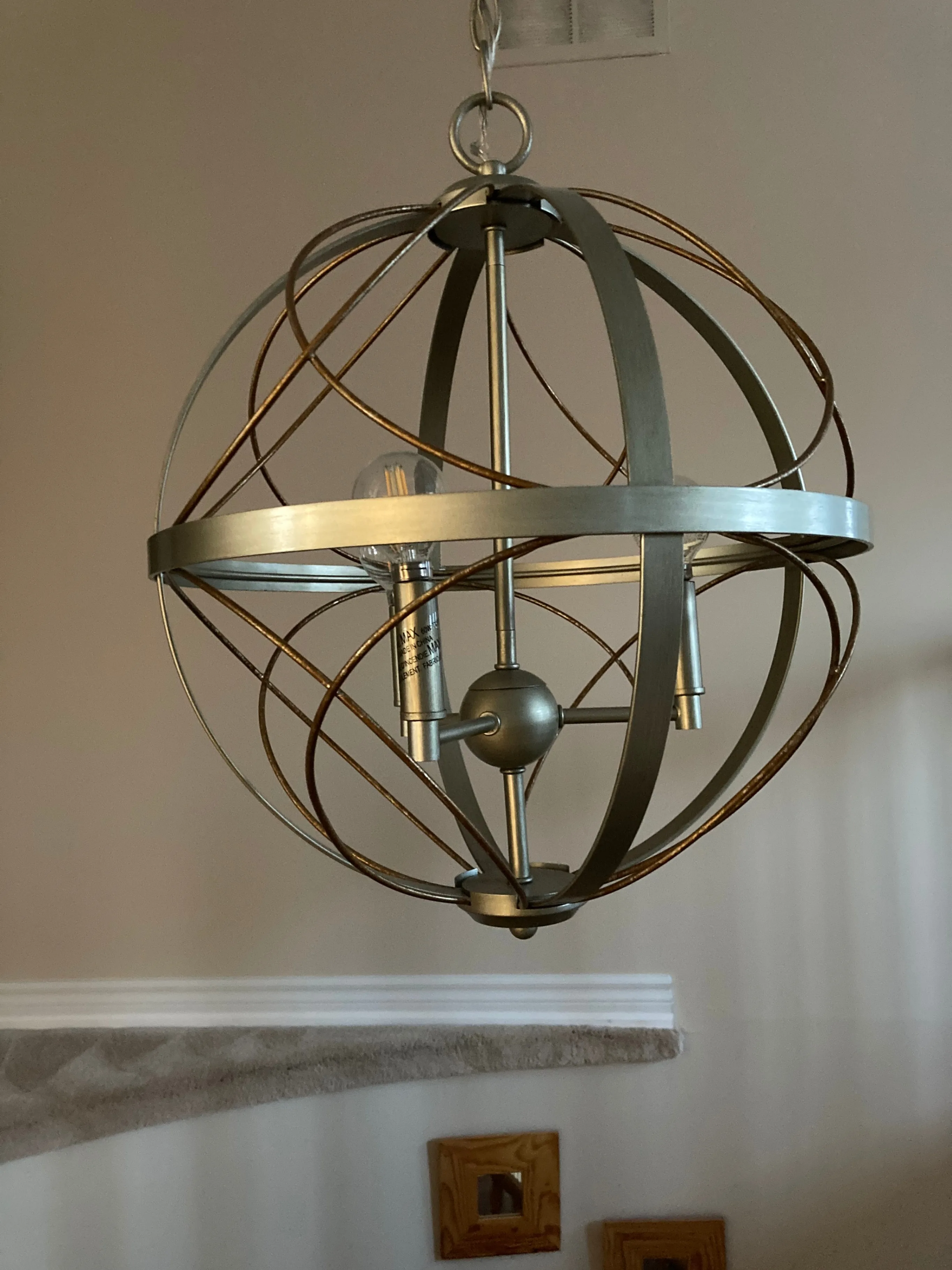 Modern 3-Light Silver Ridge Pendant Ceiling Light Fixture image indicator(3)