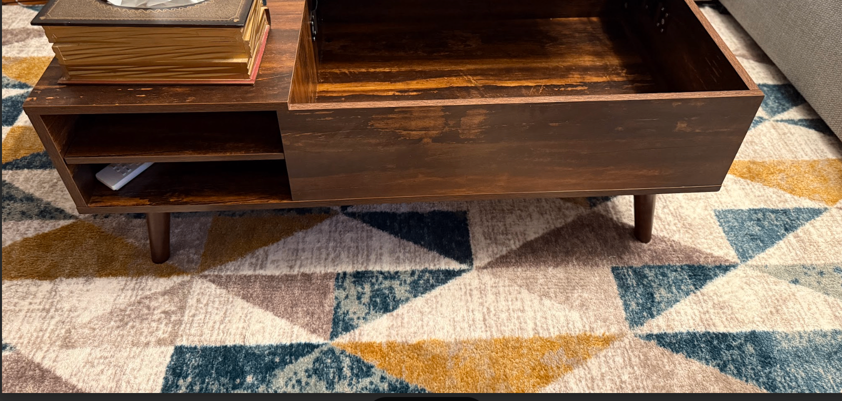 Area Rug Geometric - Green, Yellow, Grey & White - photo 2