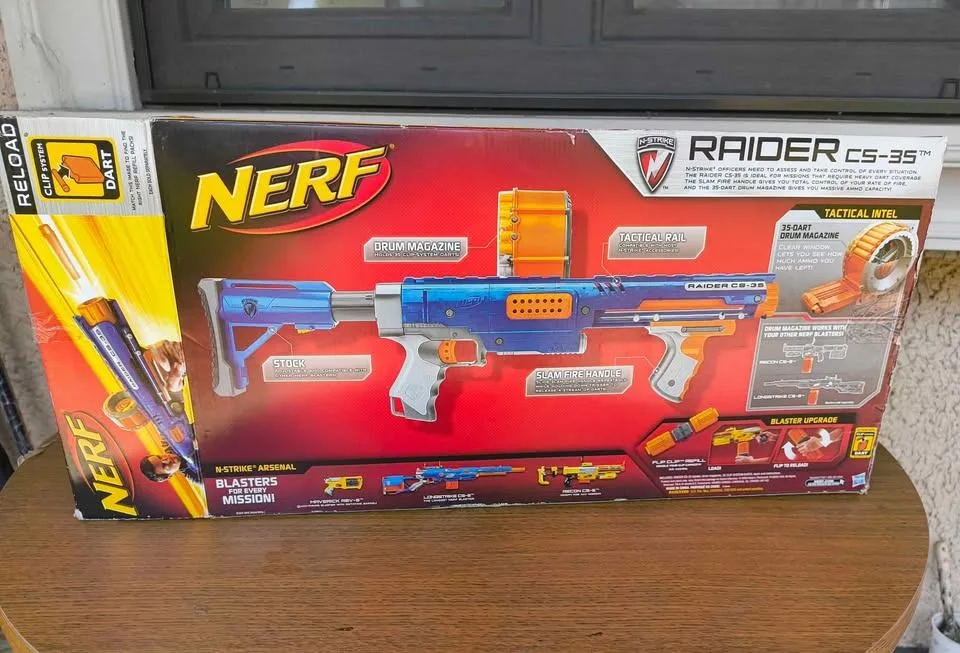 Nerf Gun Raider C-35 with 35 dart Drum magazine thumbnail