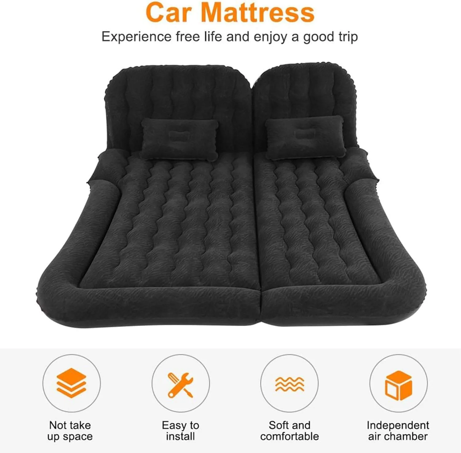 SUV Inflatable Car Mattress with Pump & 4 Pillows, 174 x 126 cm image indicator(7)