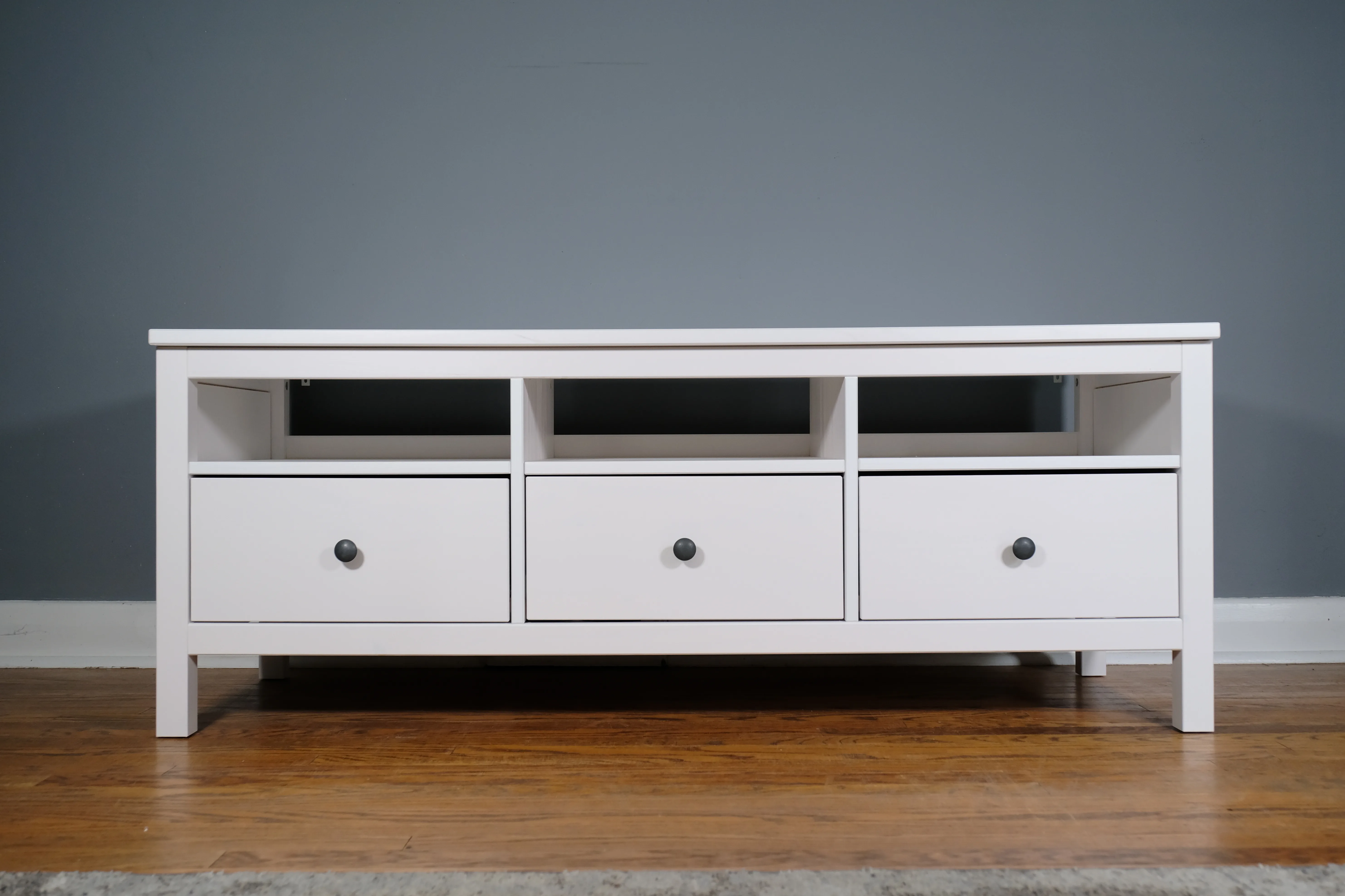 HEMNES White TV Bench from IKEA, LIKE NEW! thumbnail