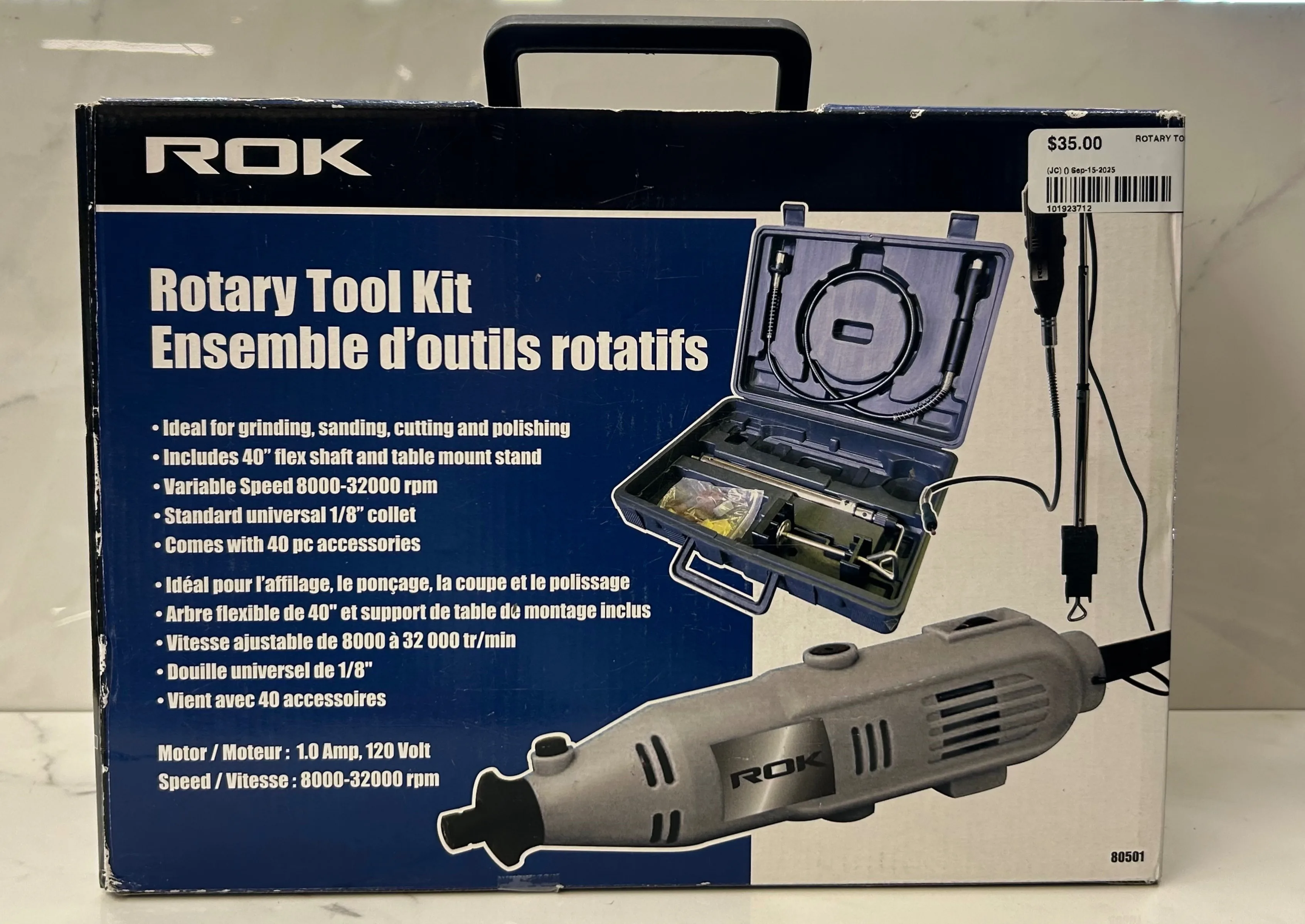 ROK Rotary Tool Kit - 1.0Amp, 120 Volt, 8000-32000rpm thumbnail