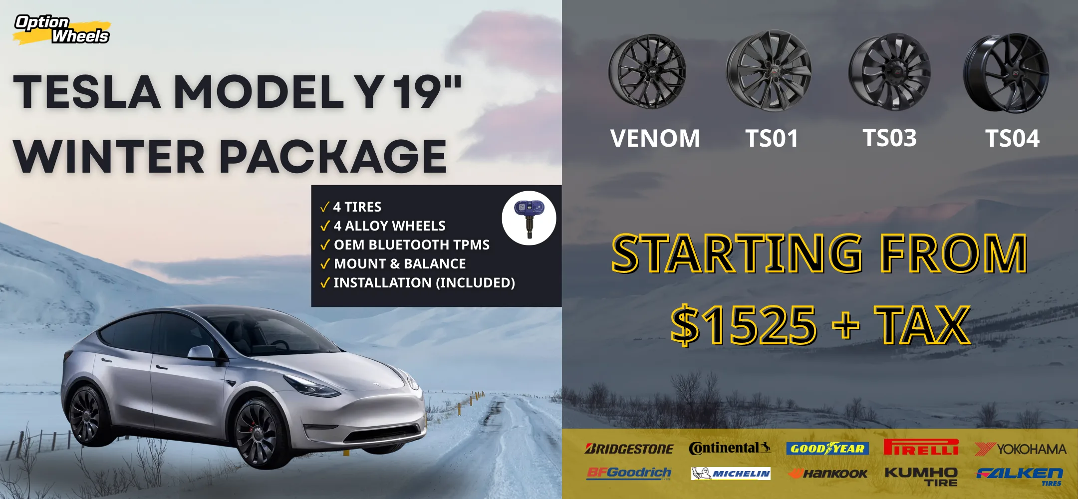 Tesla Model Y 19" Winter Packages thumbnail