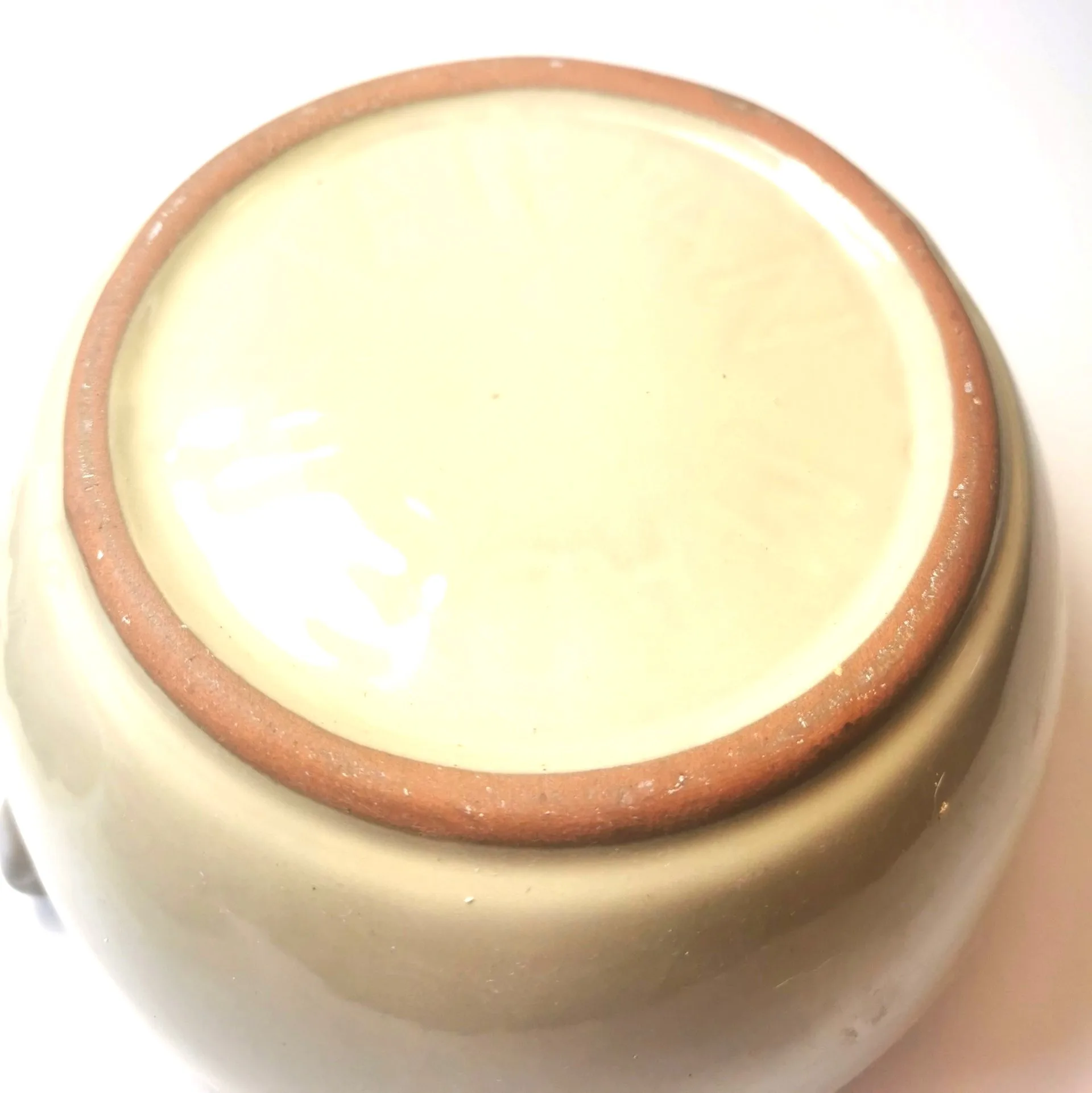 Crock Stoneware Bean Pot Vintage Double Handle Made in Taiwan image indicator(5)