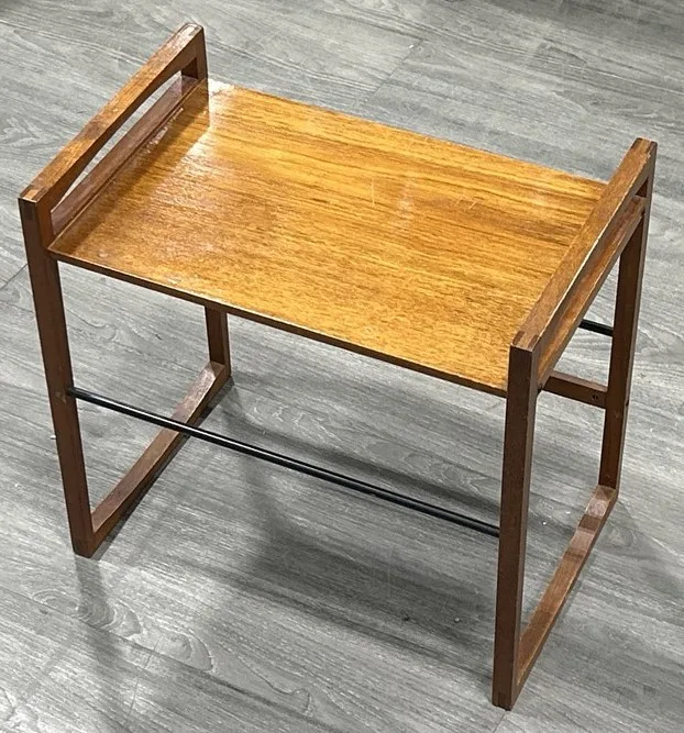 Mid-Century Teak Side Table (12”x18”x18” Tall) image indicator(2)