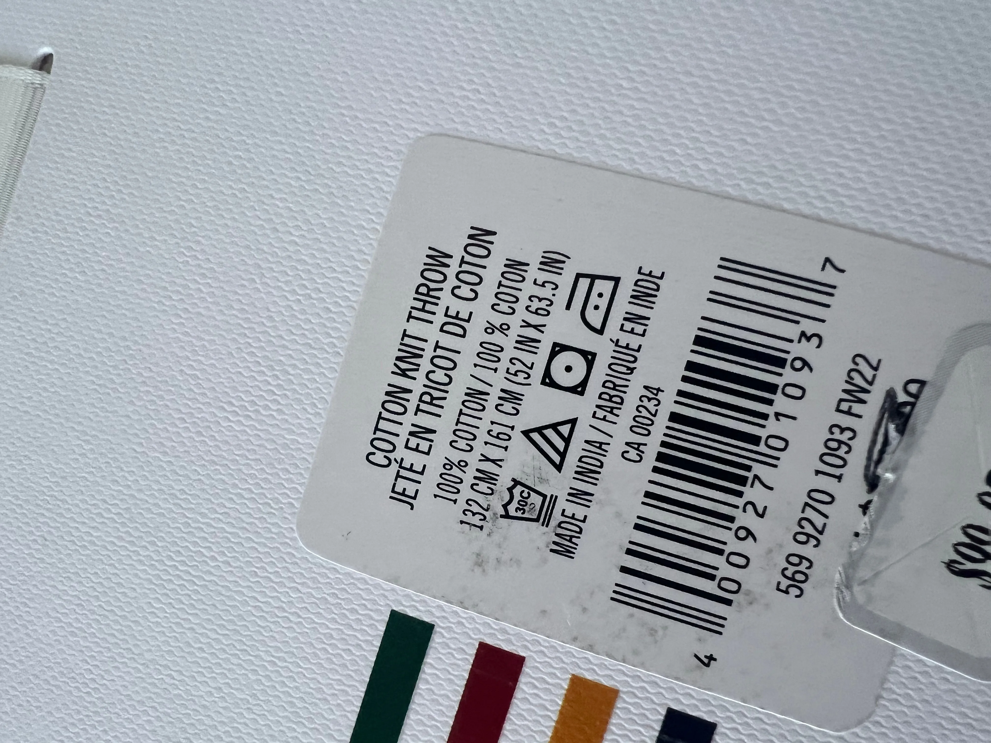 Hudson Bay Company Cotton Knit Throw, Multi-Stripe Blanket image indicator(4)