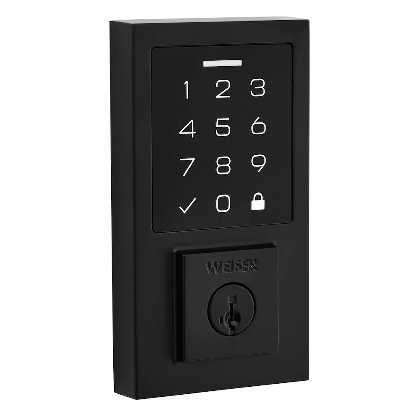 Weiser SmartCode Contemporary Touchpad Matte Black Keyless Lock image indicator(2)