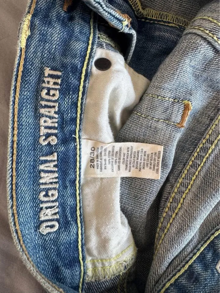 Men's American Eagle Original Straight Jeans 28x3 image indicator(2)