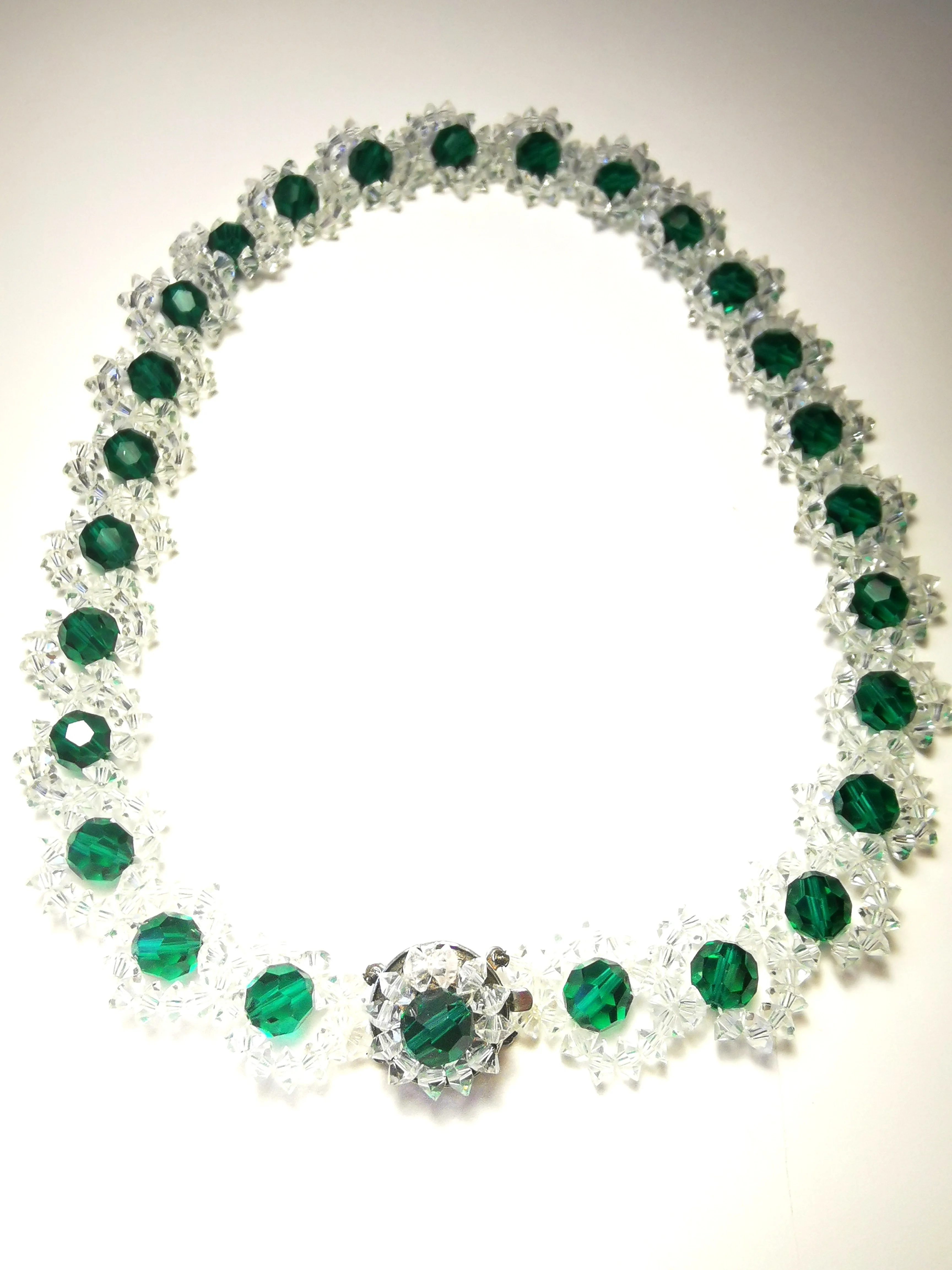 Set Elegant Green Crystal – Necklace, Bracelet & Earring Vintage image indicator(5)