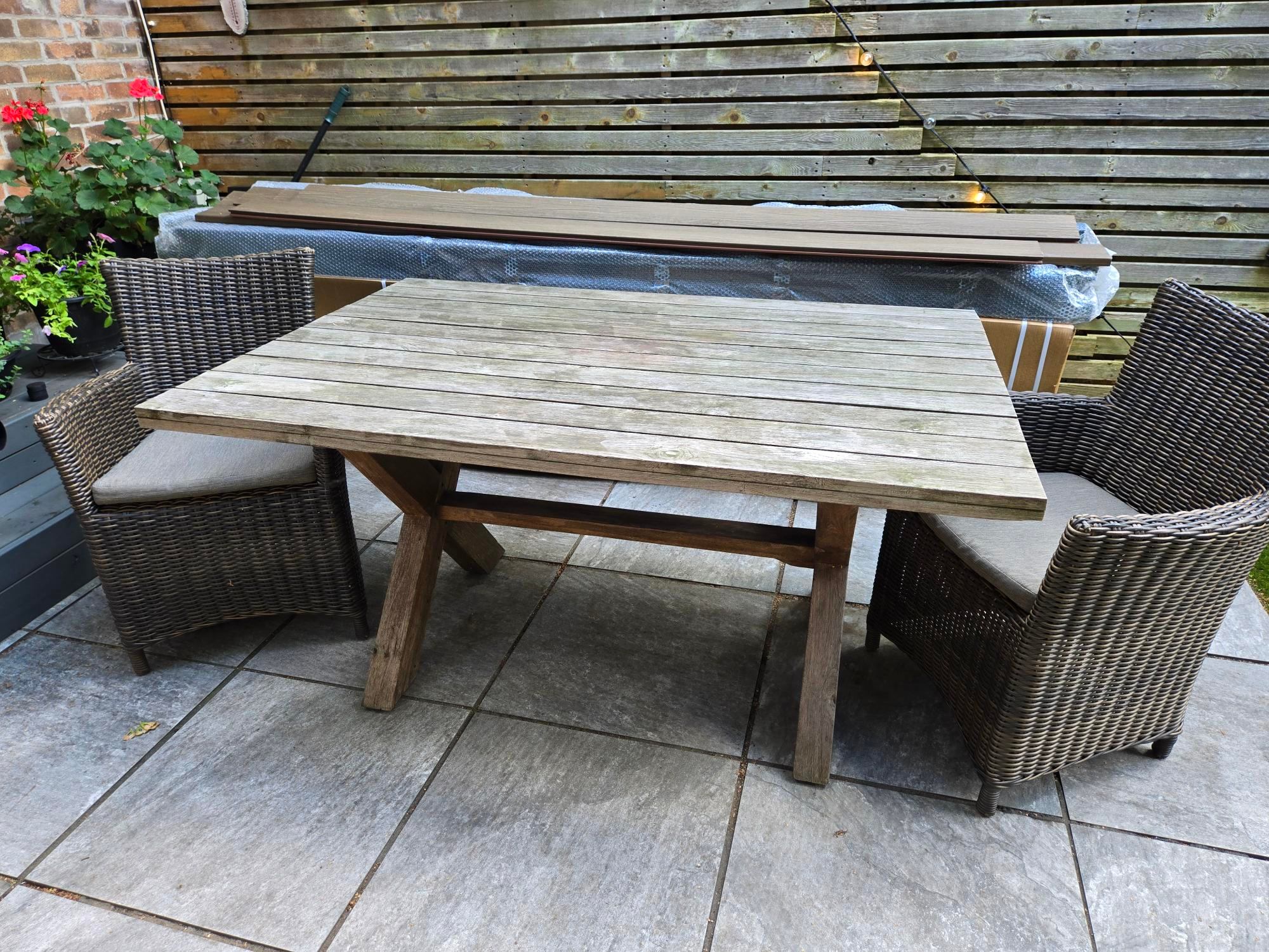 Teak Patio Table Set - photo 5