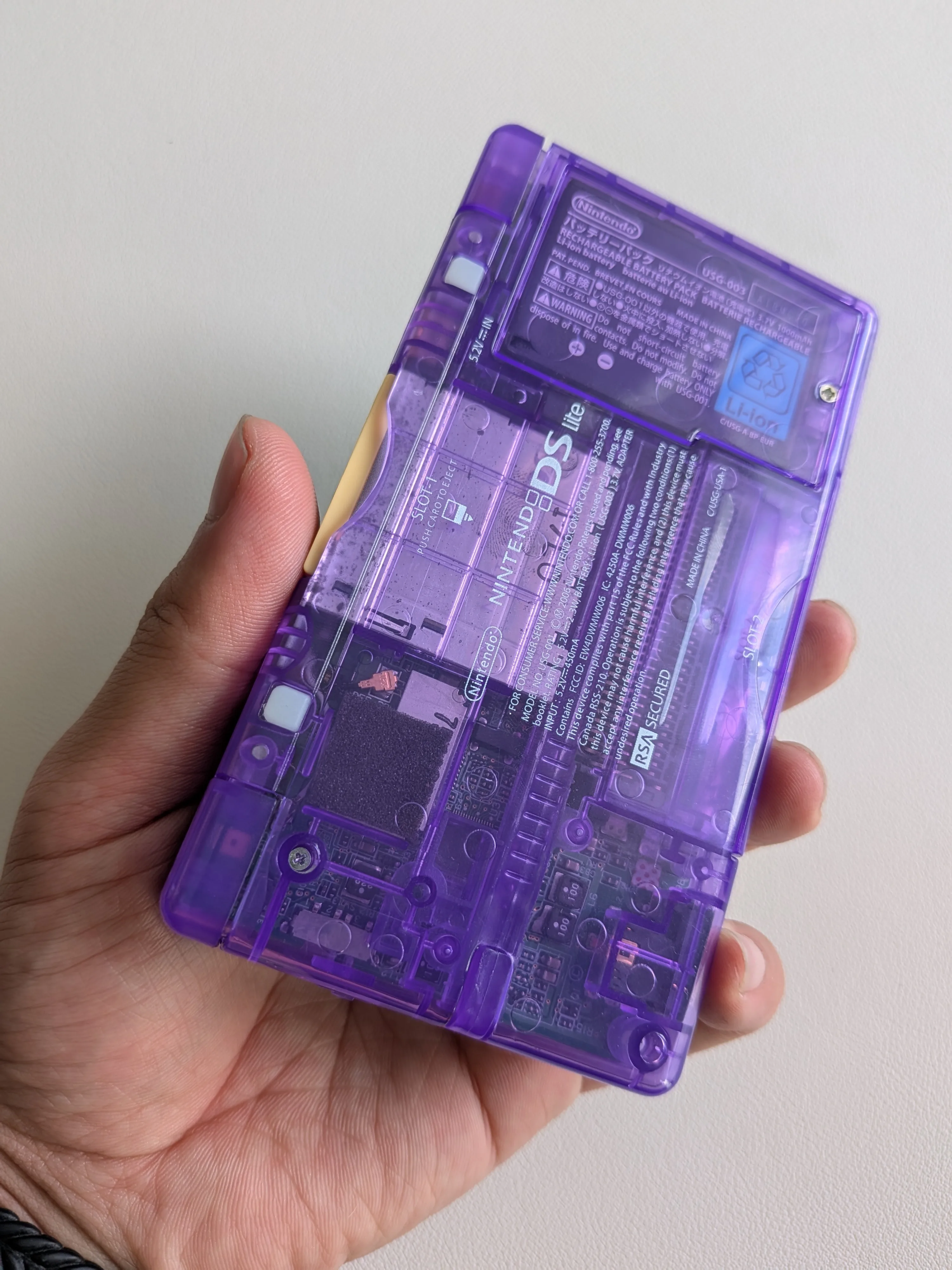 Nintendo DS Lite TransparencyPurple image indicator(4)