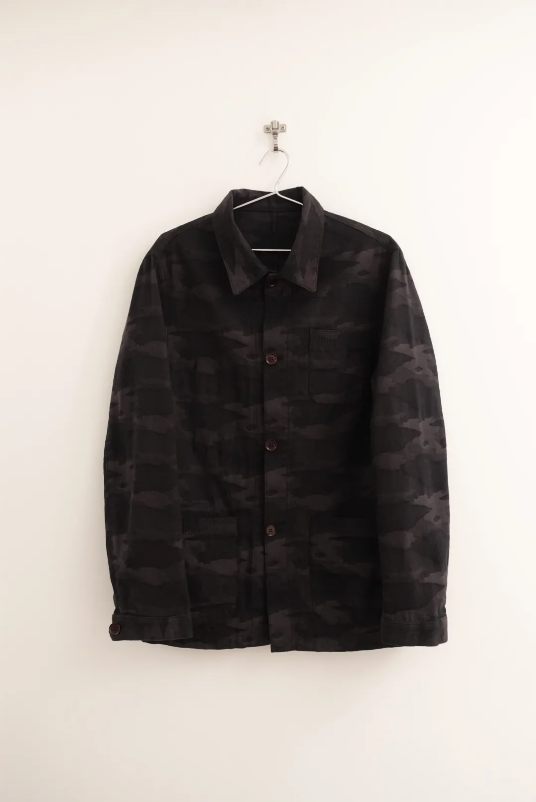 Officine Generale Navy Sashiko Camo Chore Jacket - Small thumbnail