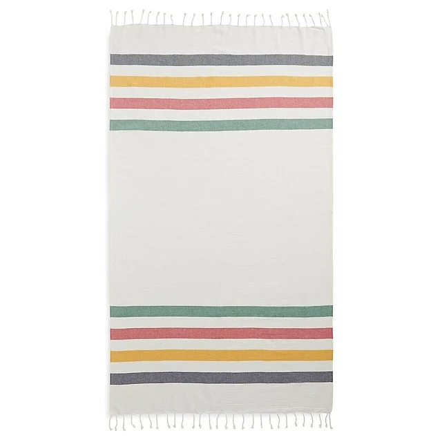 Hudson Bay Company Cotton Turkish Towel, Multi-Stripe Blanket - photo 2