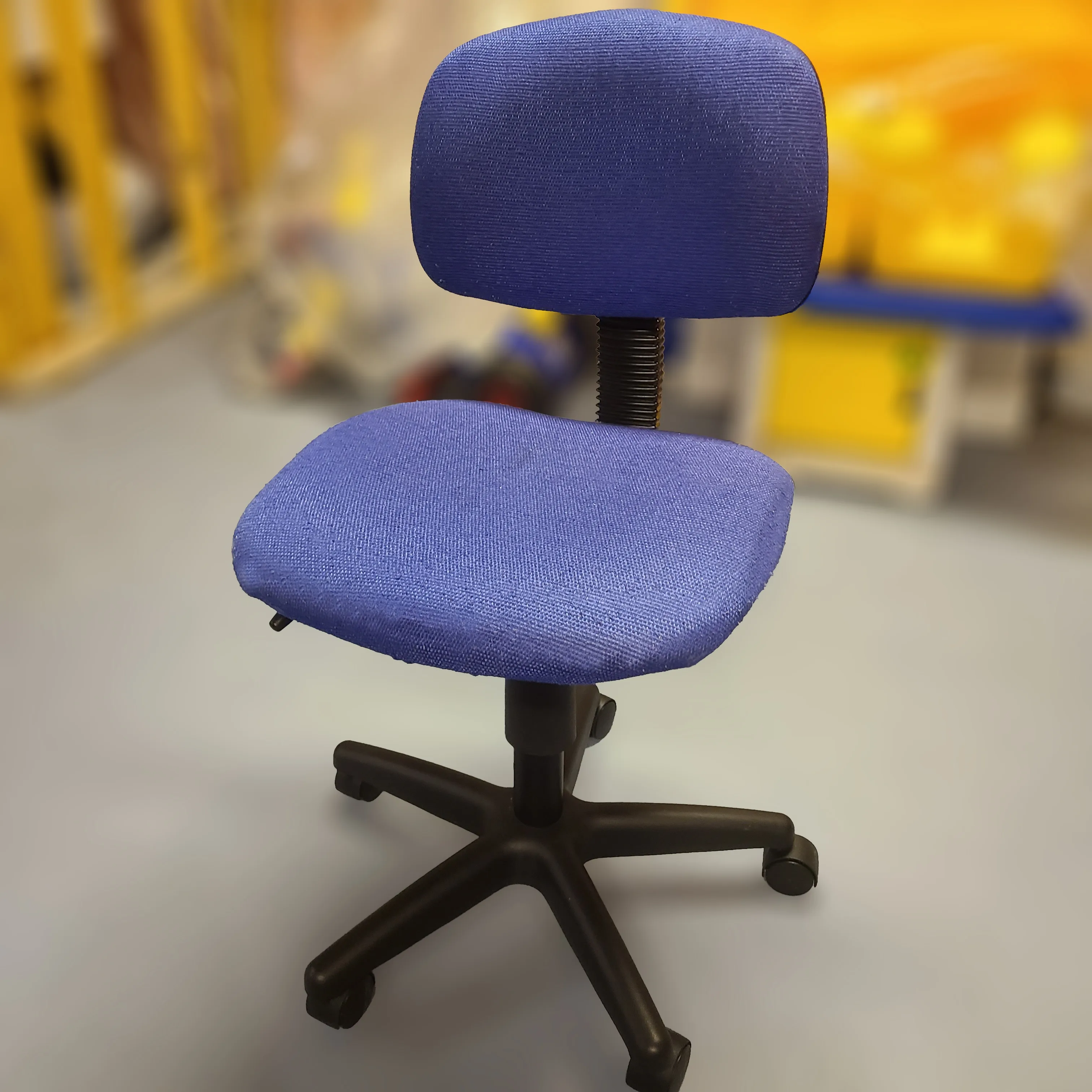Armless Fabric Task Chair - blue thumbnail
