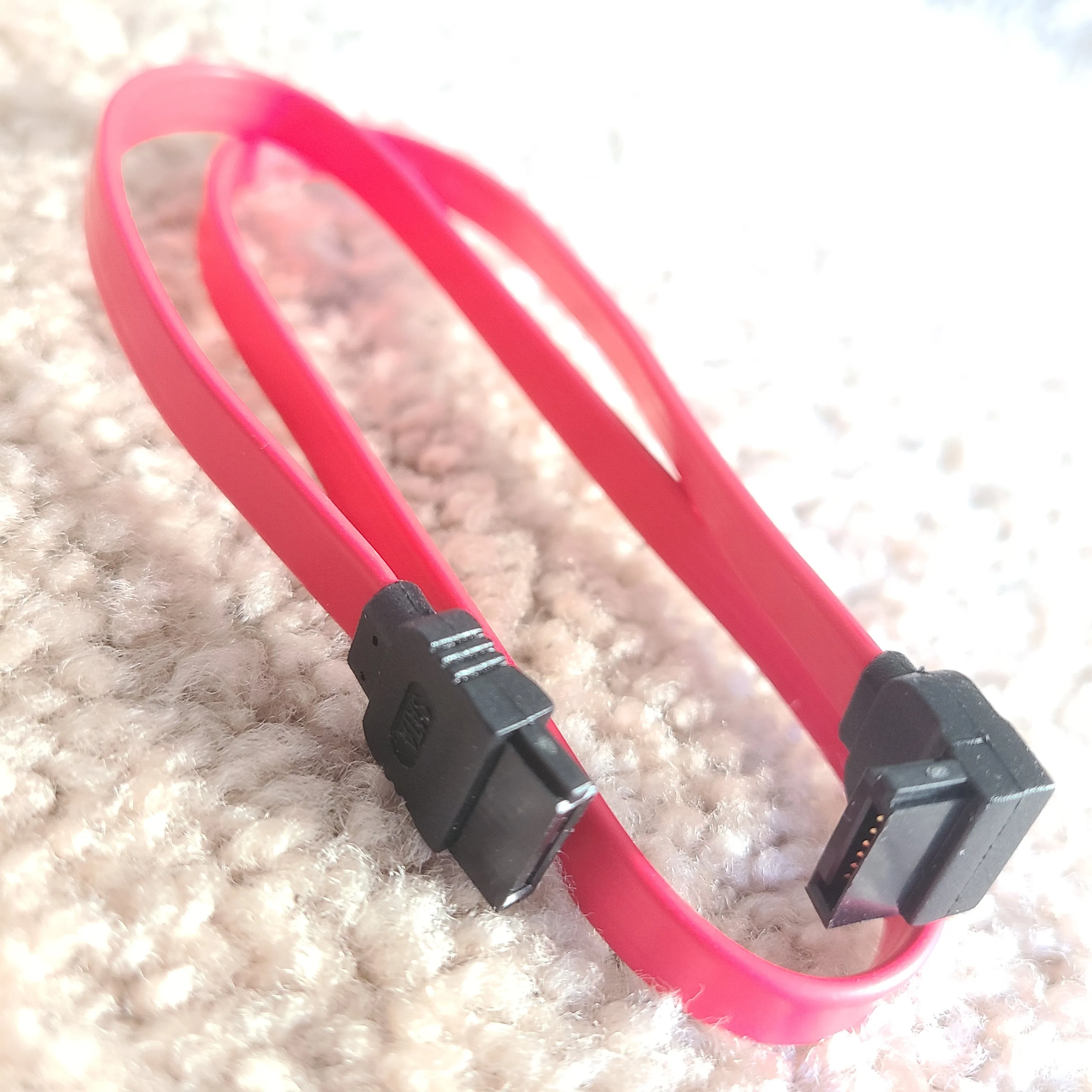 AsLink SATA Serial ATA Cable, right-angle and flat (1 pair) image indicator(3)