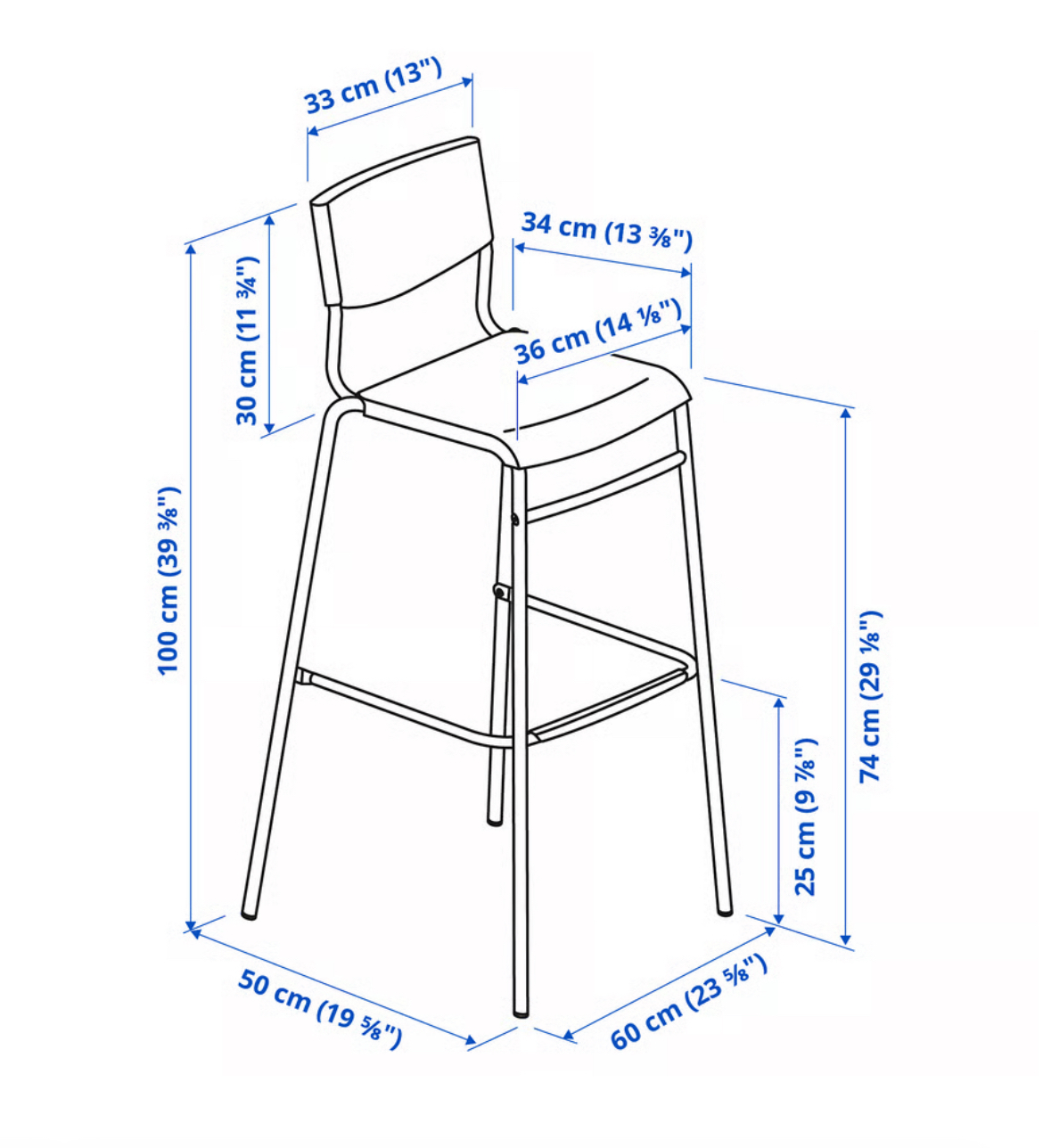KEA counter-height bar stools with backrest - photo 2