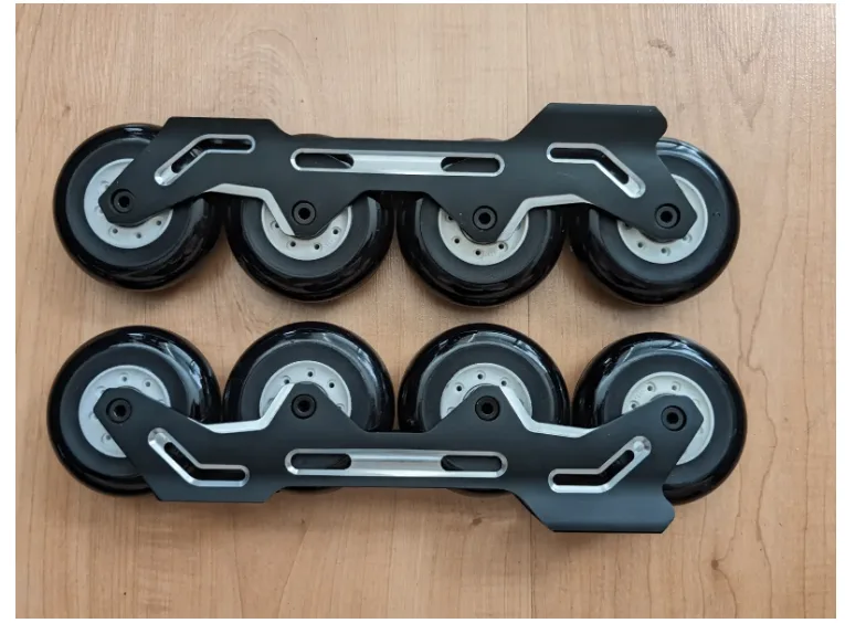 Rockered rollerblade Inline skate frames + wheels + bearings thumbnail