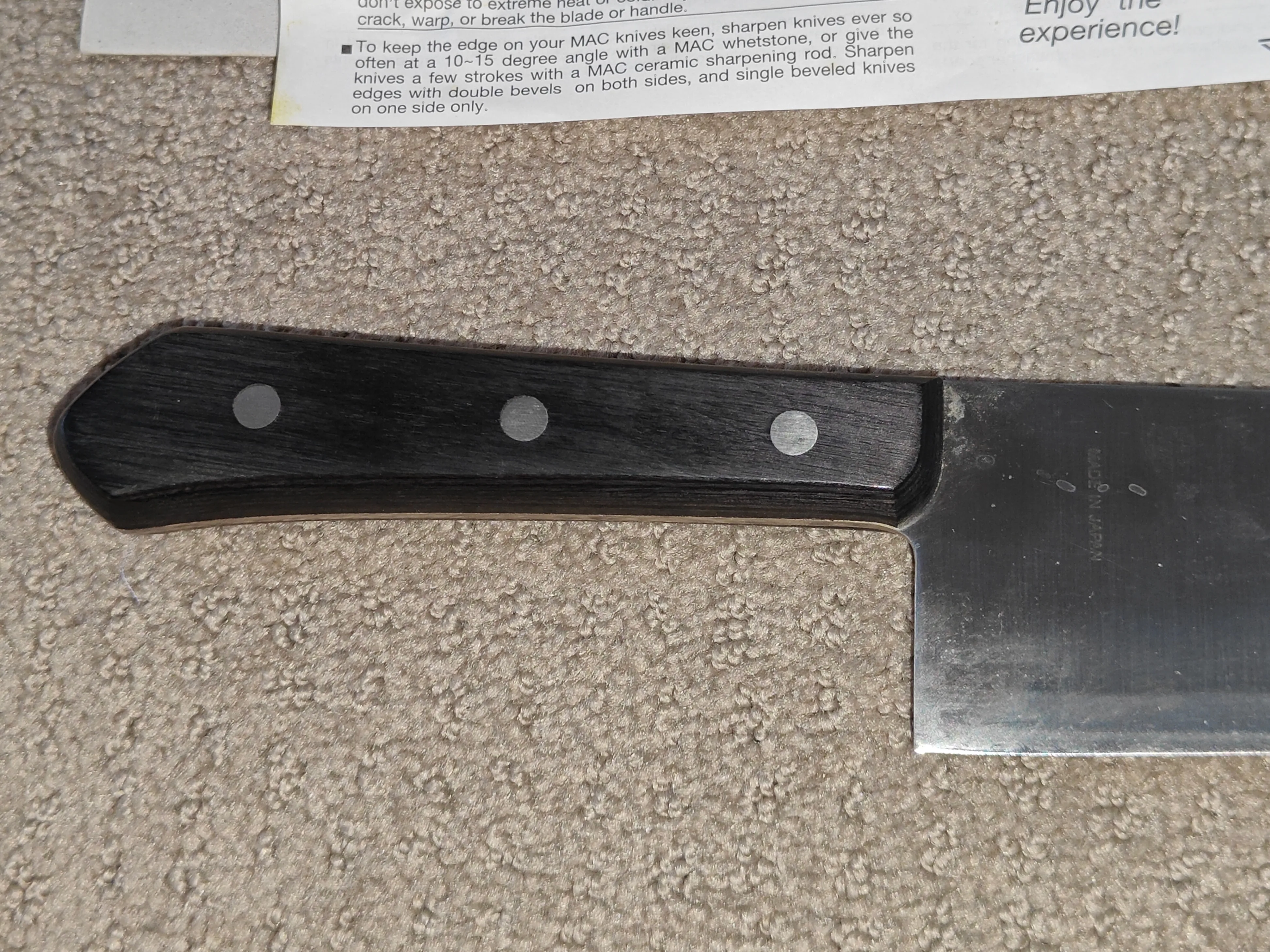 MAC Japanese Chef Series 12" Chef's Knife (BK-120) - Japan Made image indicator(8)