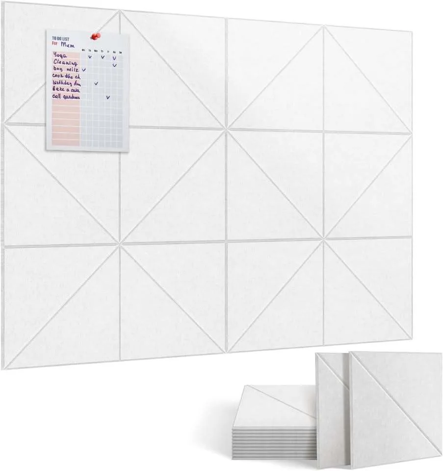 New Felt Bulletin Wall Tiles Board (12pcs) thumbnail