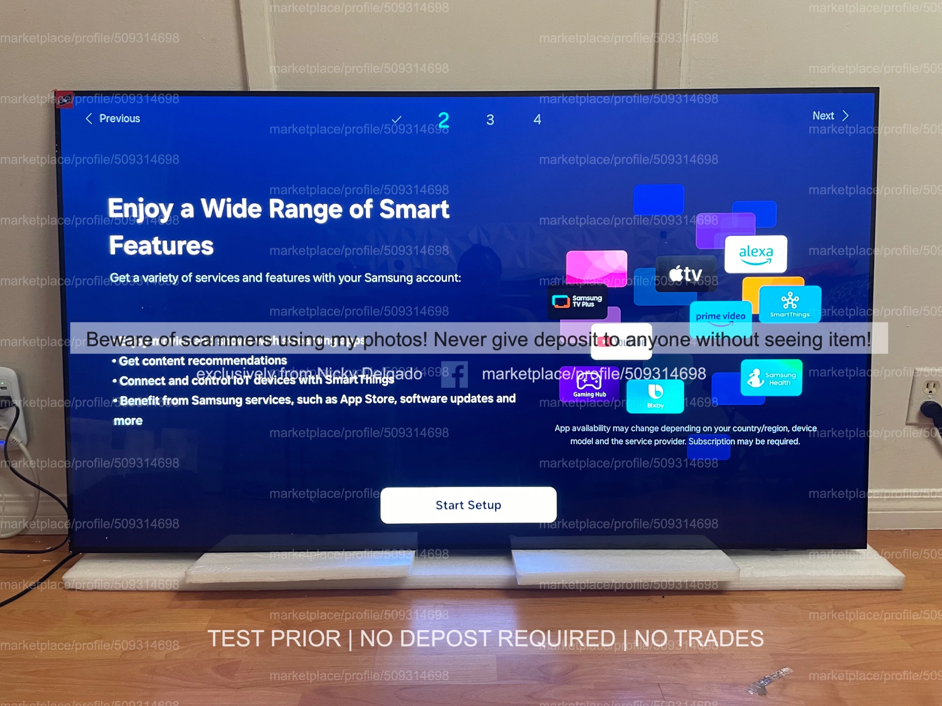 NEW! Samsung 65" OLED 4K Smart TV QN65S85DA - 4K 120hz VRR. 2025 image indicator(10)