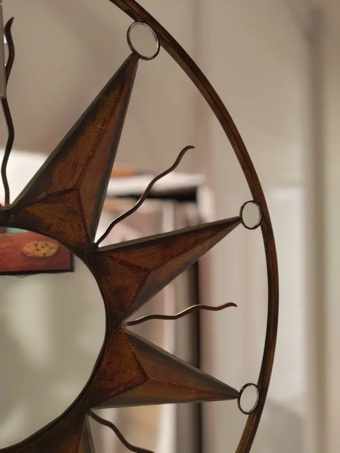 Sunburst Shaped Metal Mirror image indicator(2)