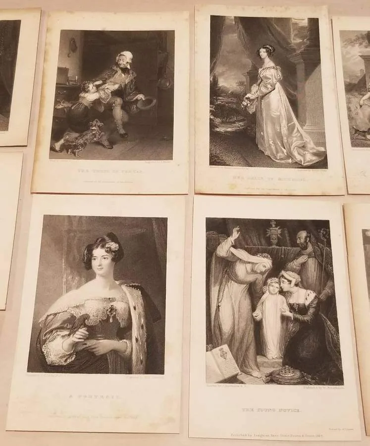 Premium Lot – 18 Antique 1800s Steel Engravings & Etchings image indicator(9)