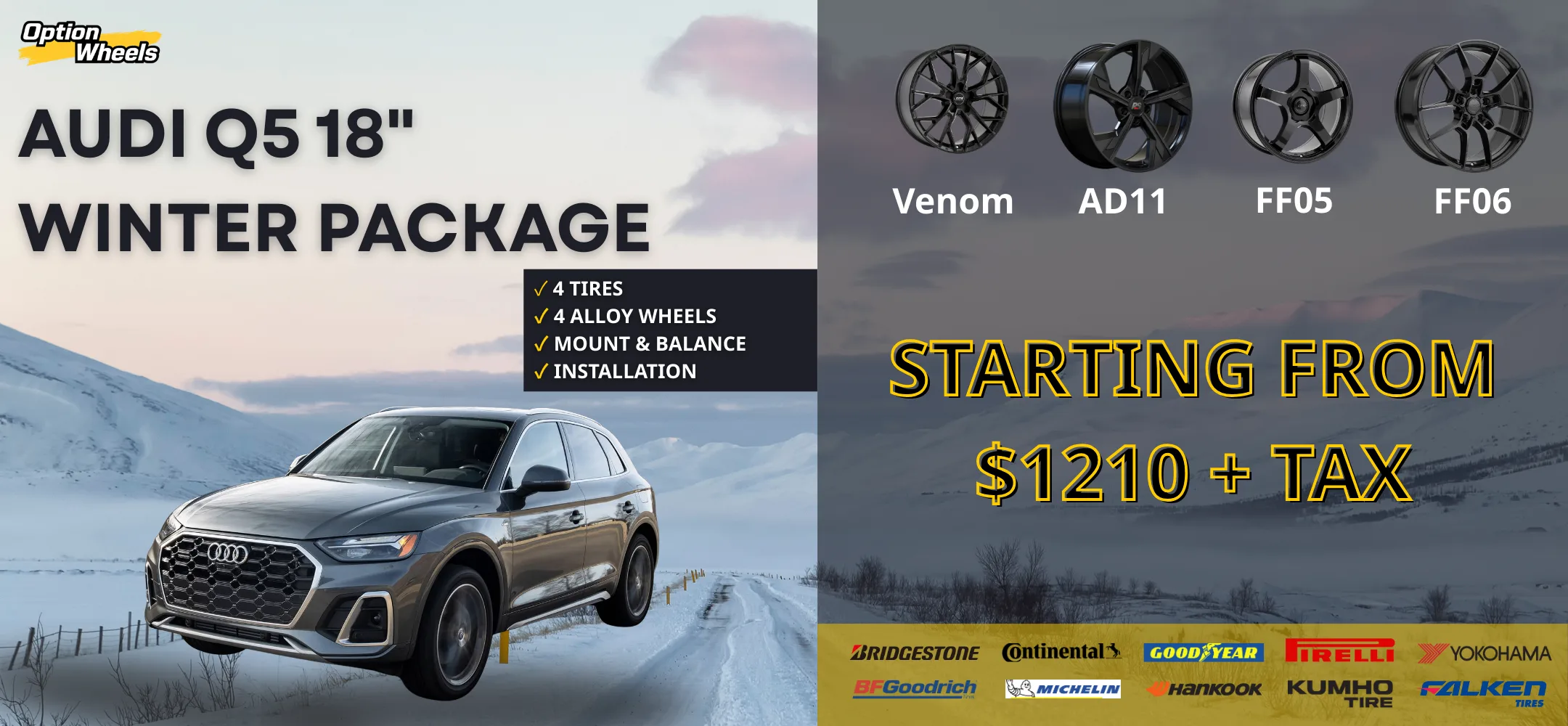 Audi Q5 18" Winter Tire Packages – Complete Set thumbnail