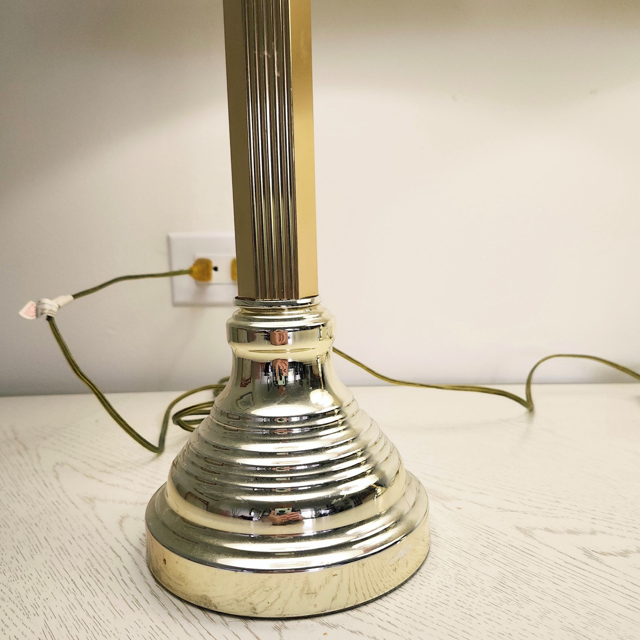 🥕Pair Gold Table Lamps with Beige Shades $25 - photo 2