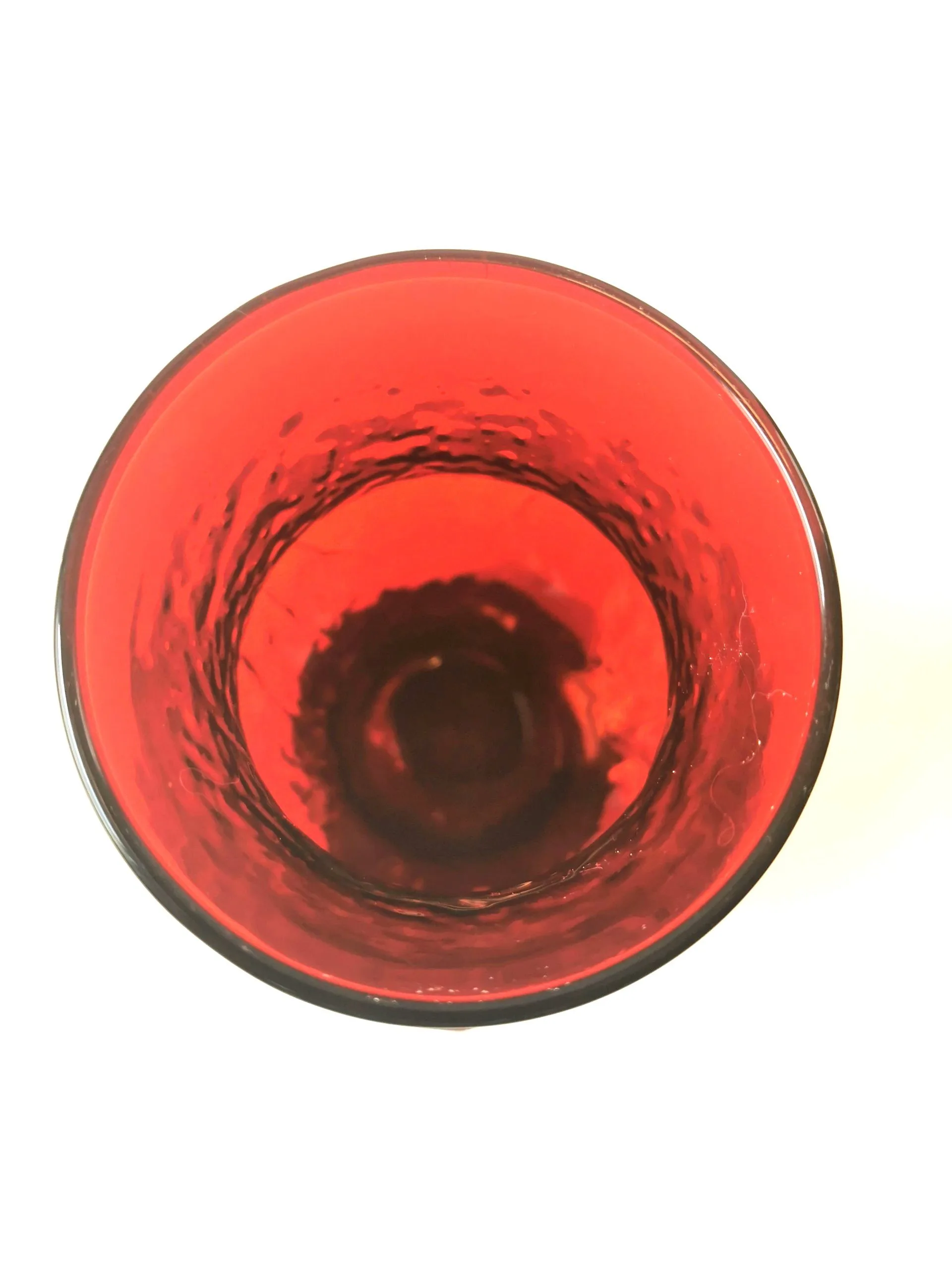 Anchor Hocking Rainflower Royal Ruby Red Glass Vase image indicator(2)