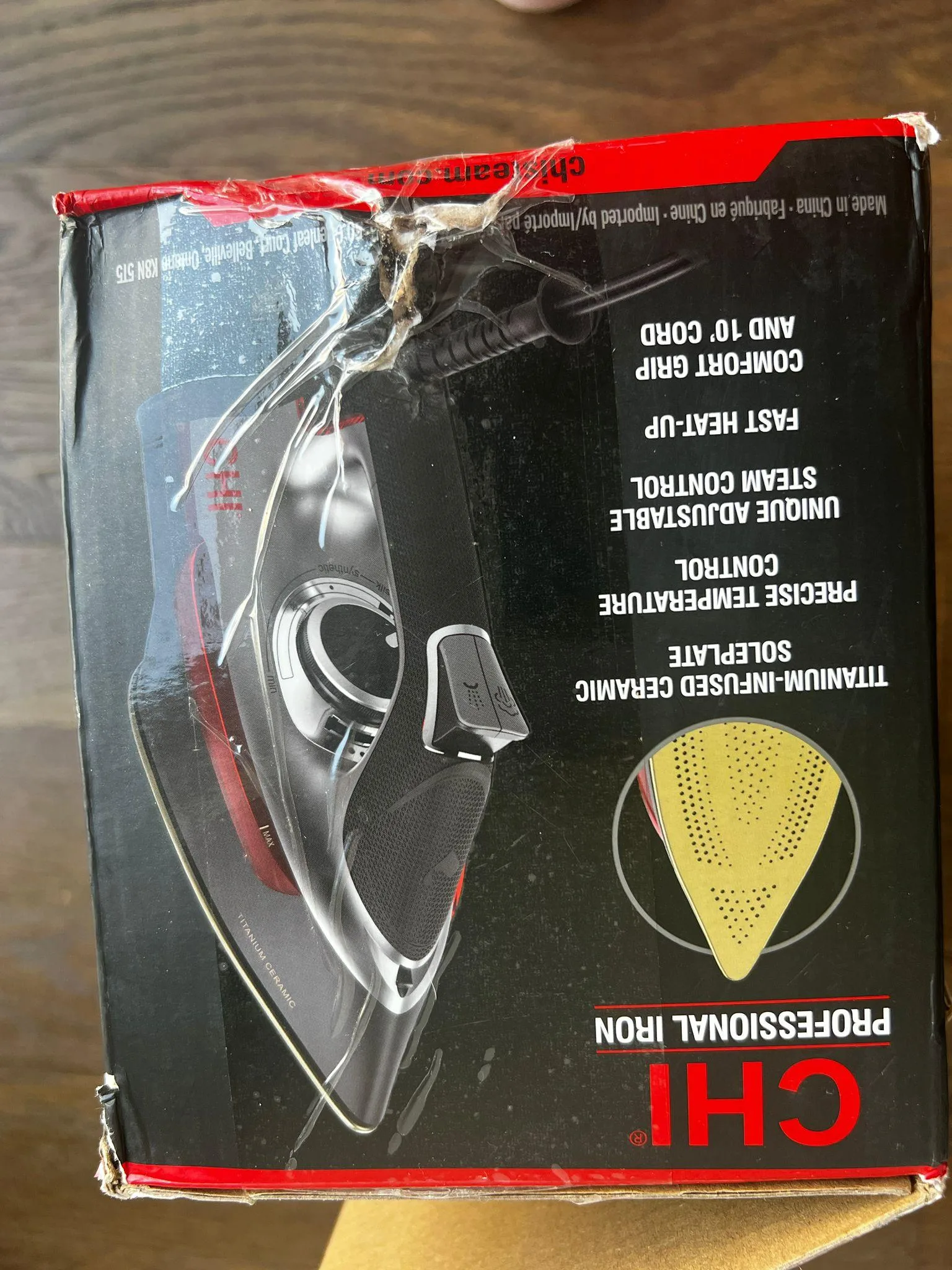 CHI Professional Steam Iron – Adjustable Temp, XL Cord image indicator(4)