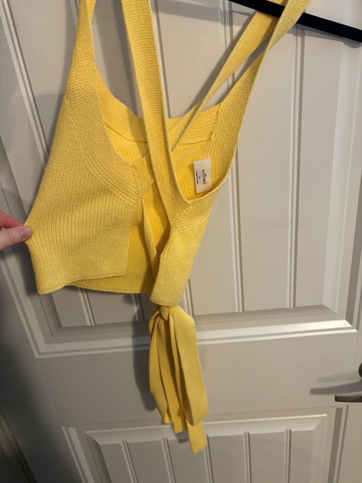 Aritzia Wilfred Yellow Knit Top - photo 3