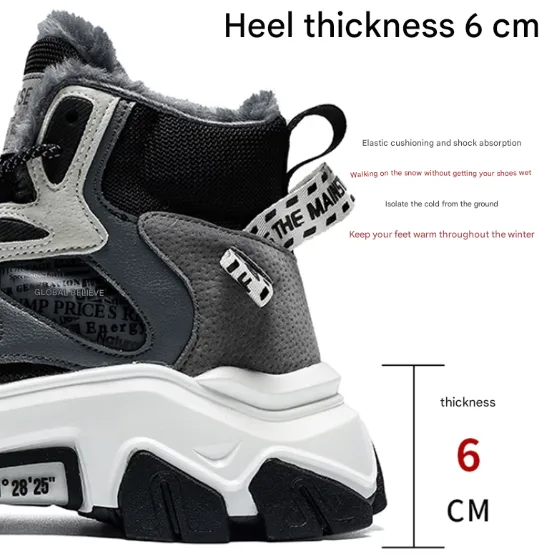 Winter Casual Sports Men's Shoes Snow Boots, Size 40 image indicator(5)