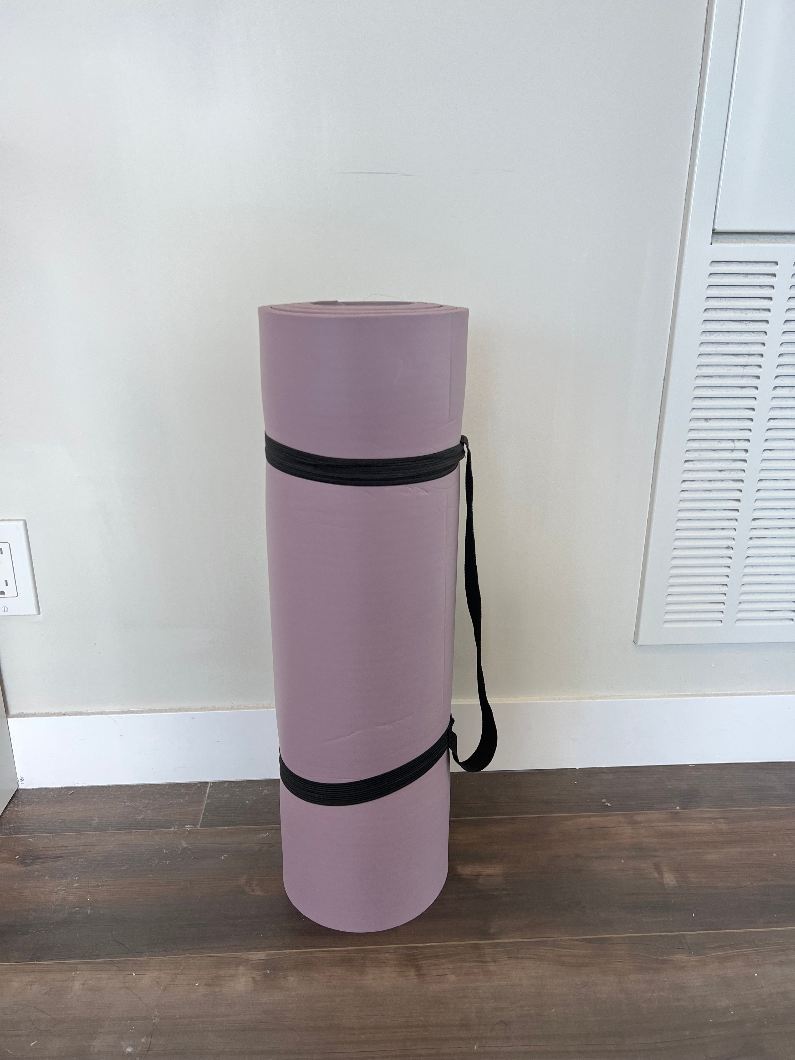 Purple yoga mat - Retrospec Solana 1/2" thick with nylon strap - photo 4