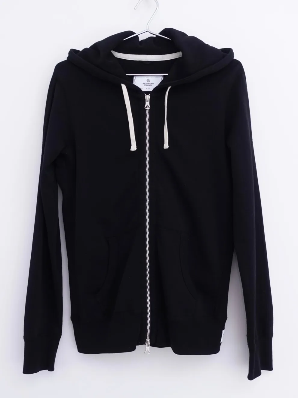 Reigning Champ Black Terry Full Zip Hoodie - S thumbnail