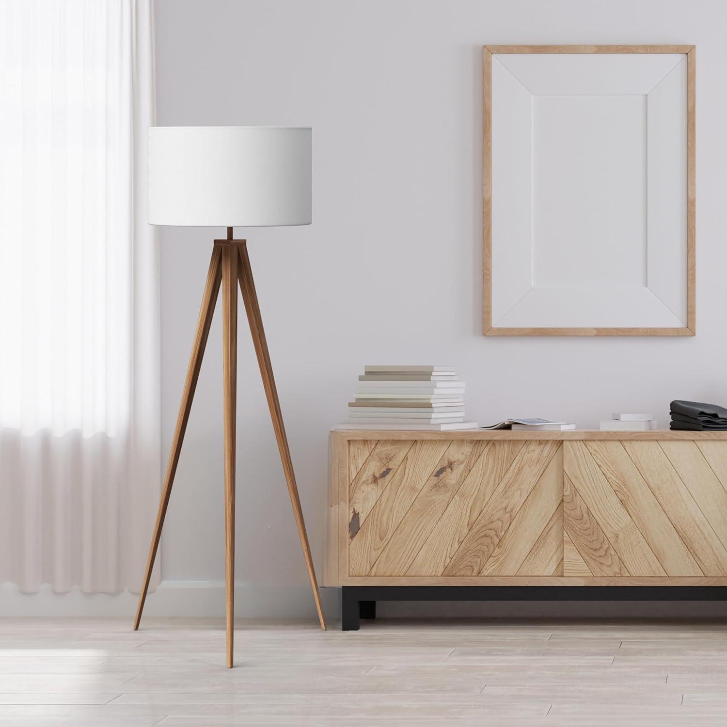 Tripod Metal Legs LED Floor Lamp Tall Standing Reading Light - photo 2