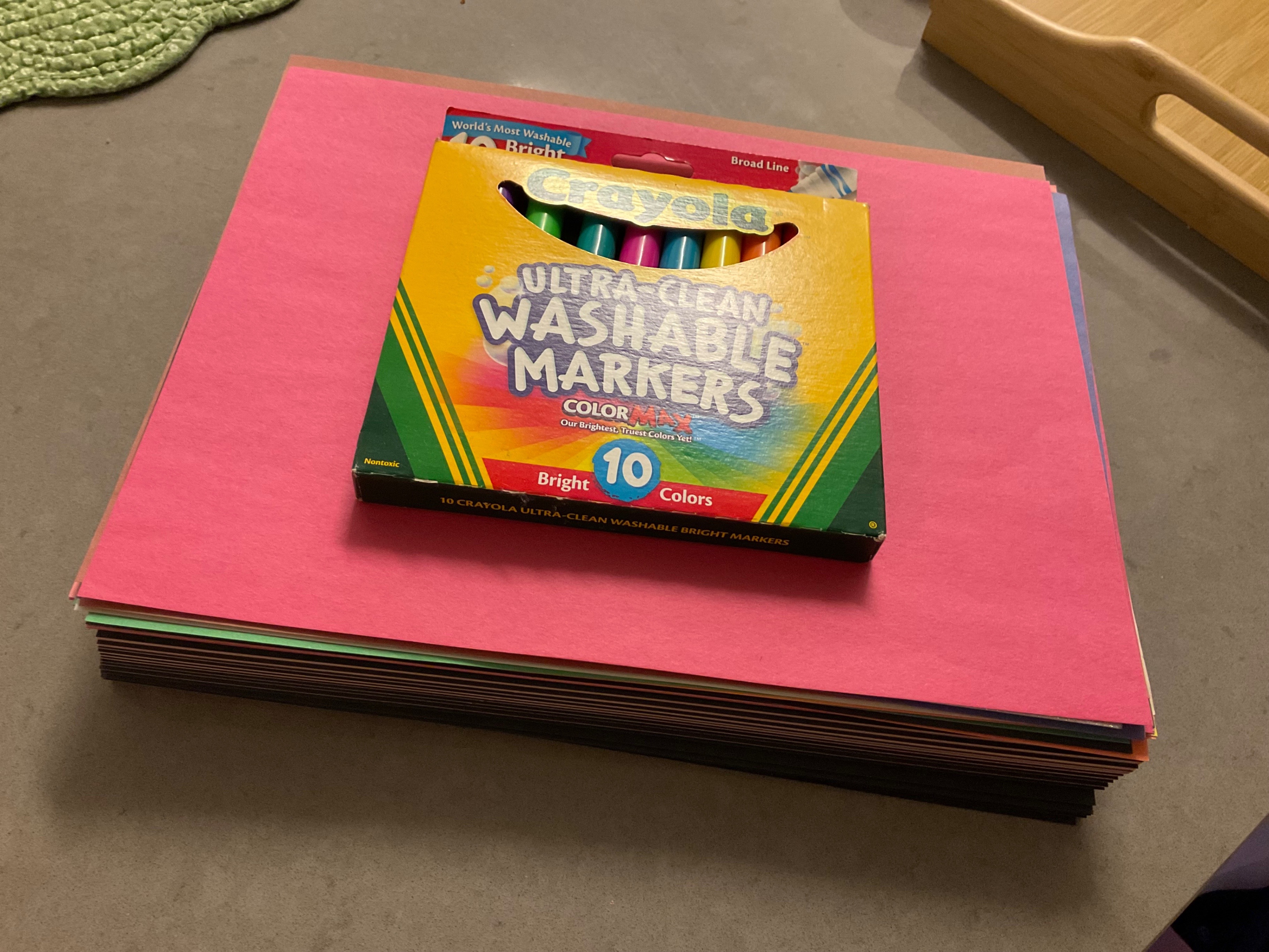 Construction Paper and Markers