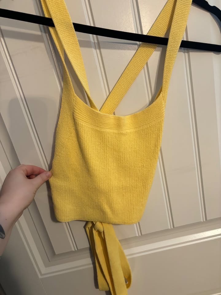 Aritzia Wilfred Yellow Knit Top - photo 2
