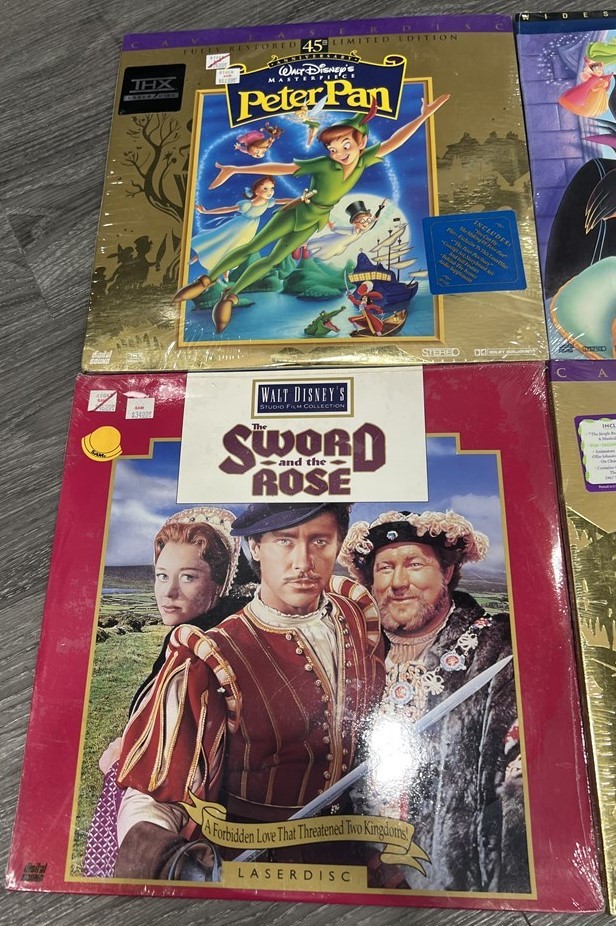 Sealed Disney LaserDiscs Peter Pan Jungle Book Sleeping Beauty + - photo 2