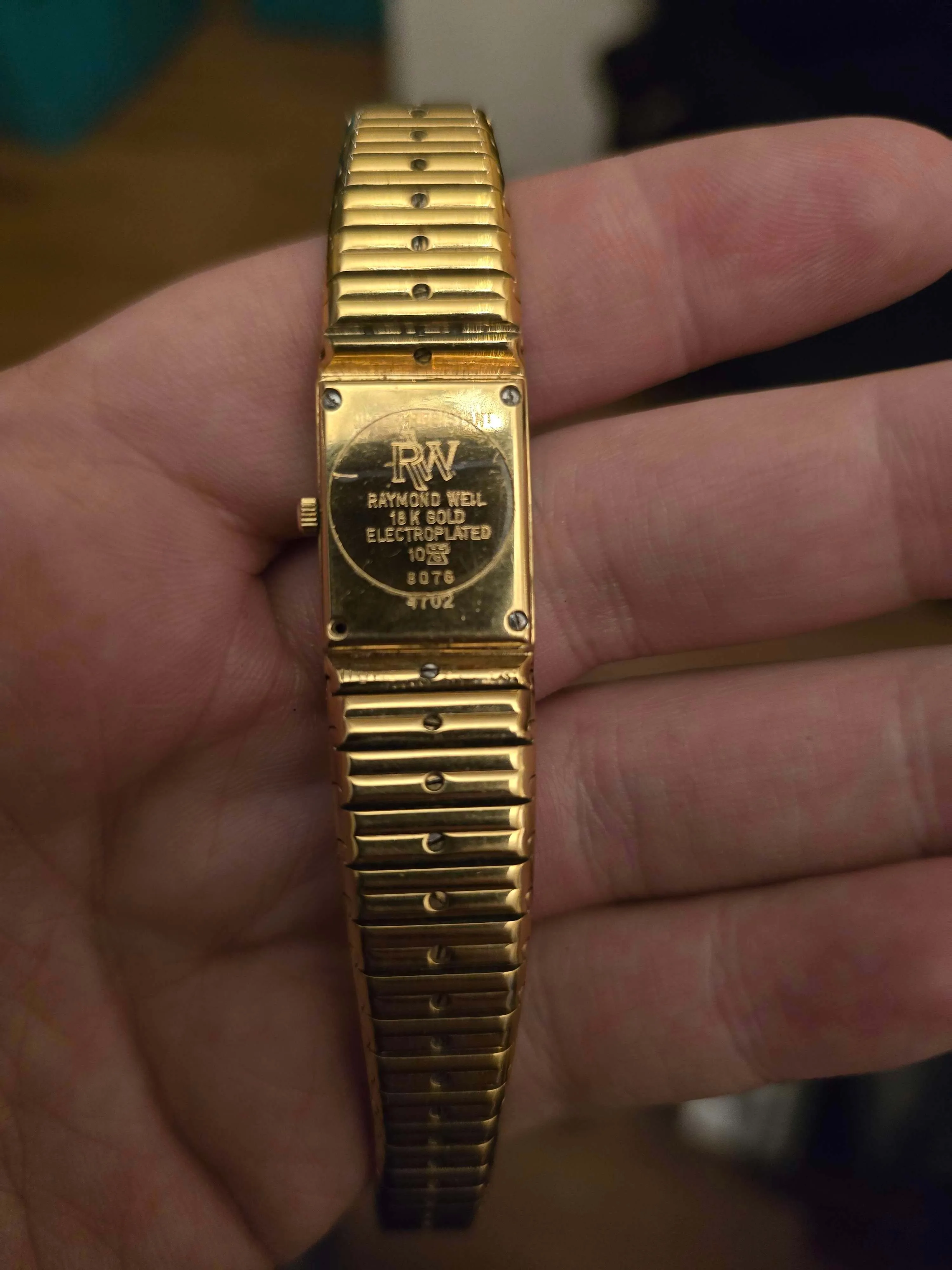 Vintage Raymond Weil 18k Gold Electroplated Womens Watch image indicator(2)