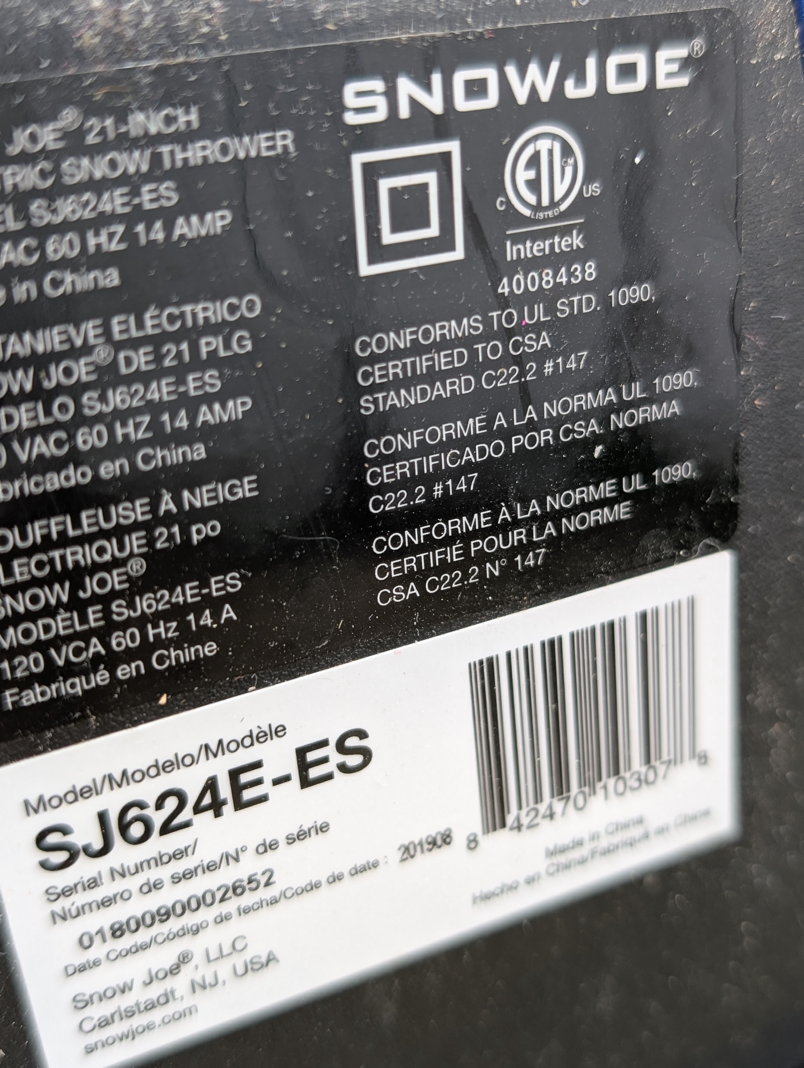 Snow Joe SJ624E-ES Electric Snow Thrower/blower - photo 2