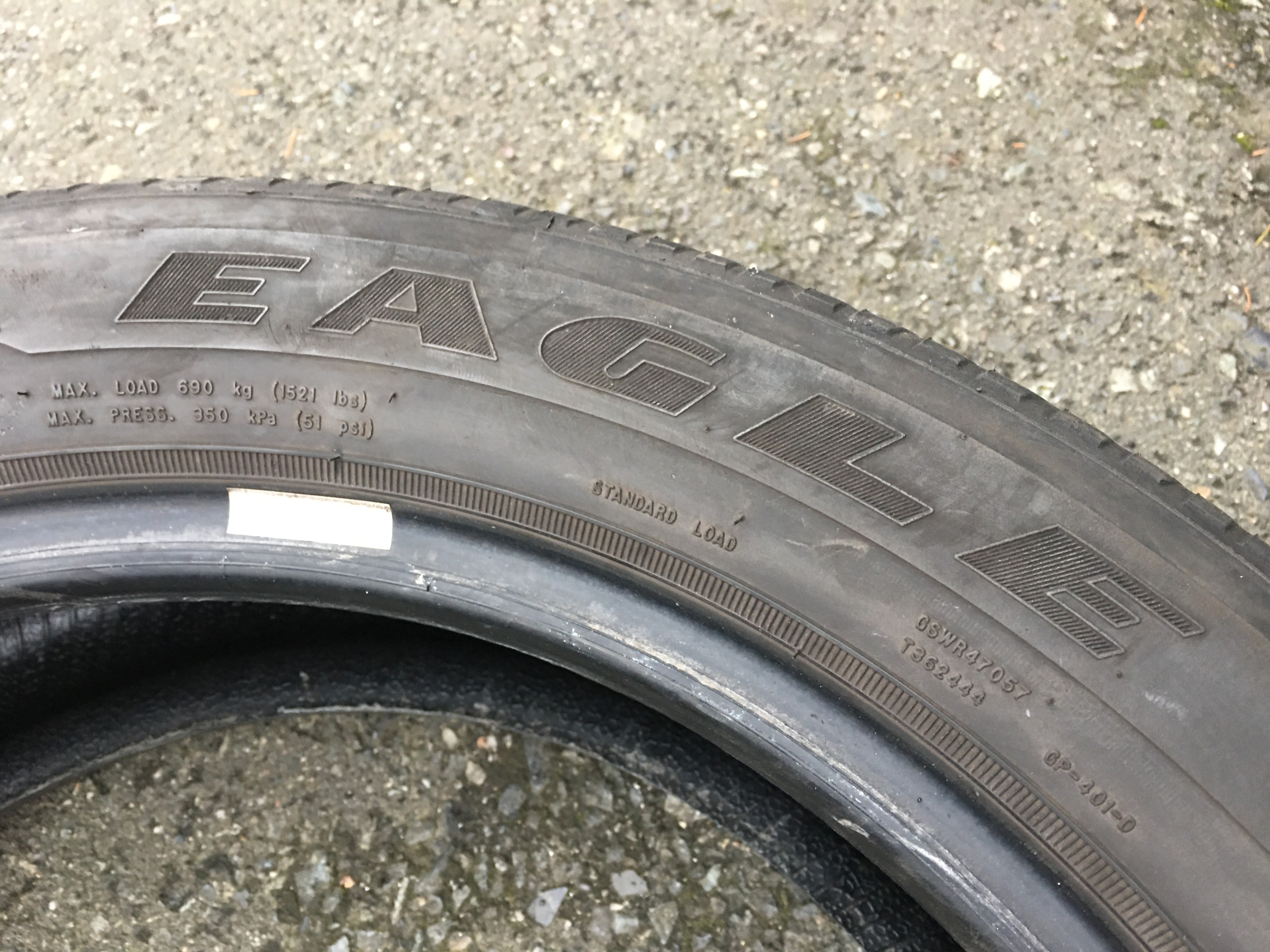 1 X single 225/50/18 95H M+S Goodyear eagle LS2 with 80% tread - photo 5