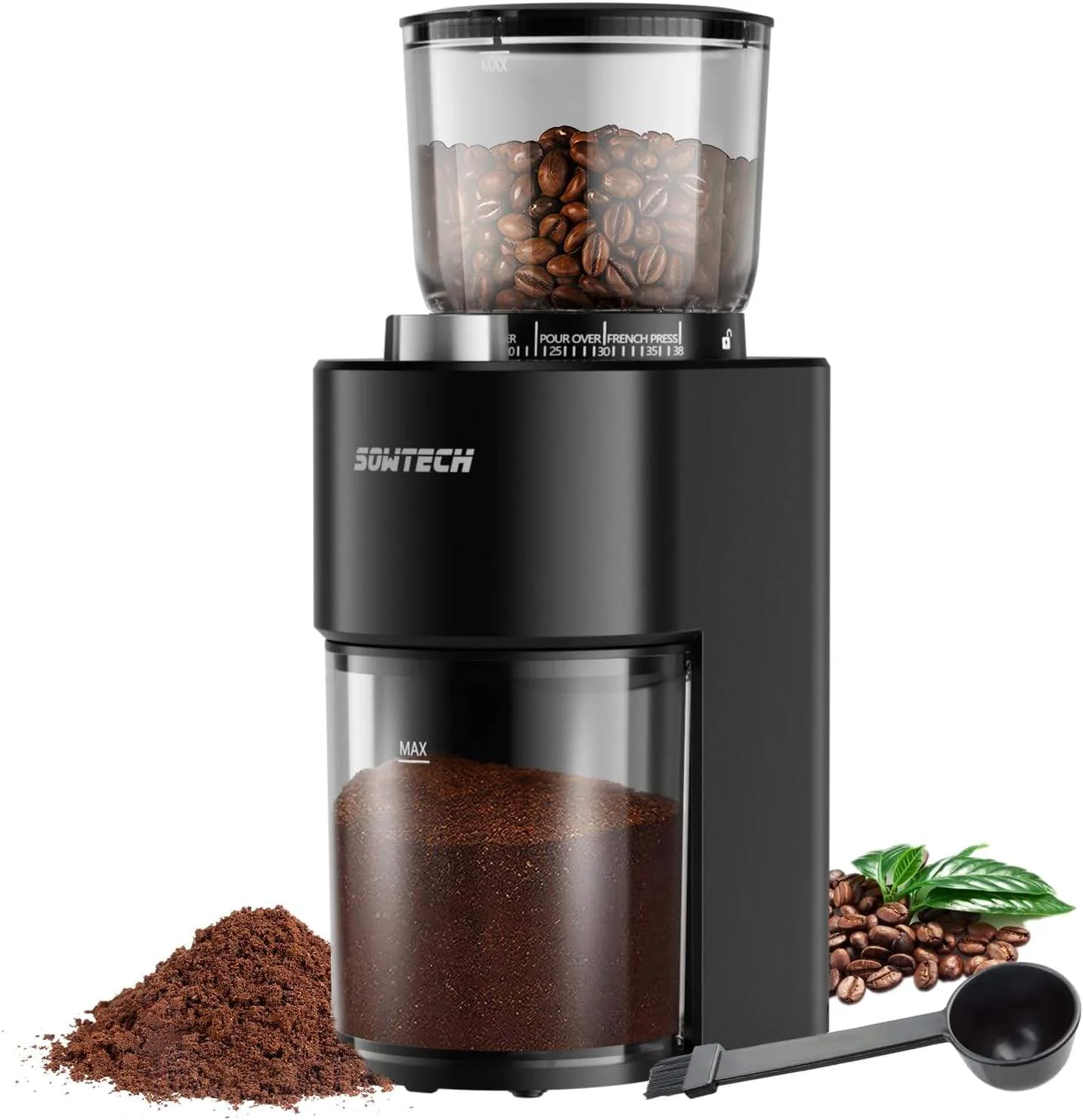 SOWTECH Anti-Static Conical Burr Coffee Grinder - Precision Brew thumbnail